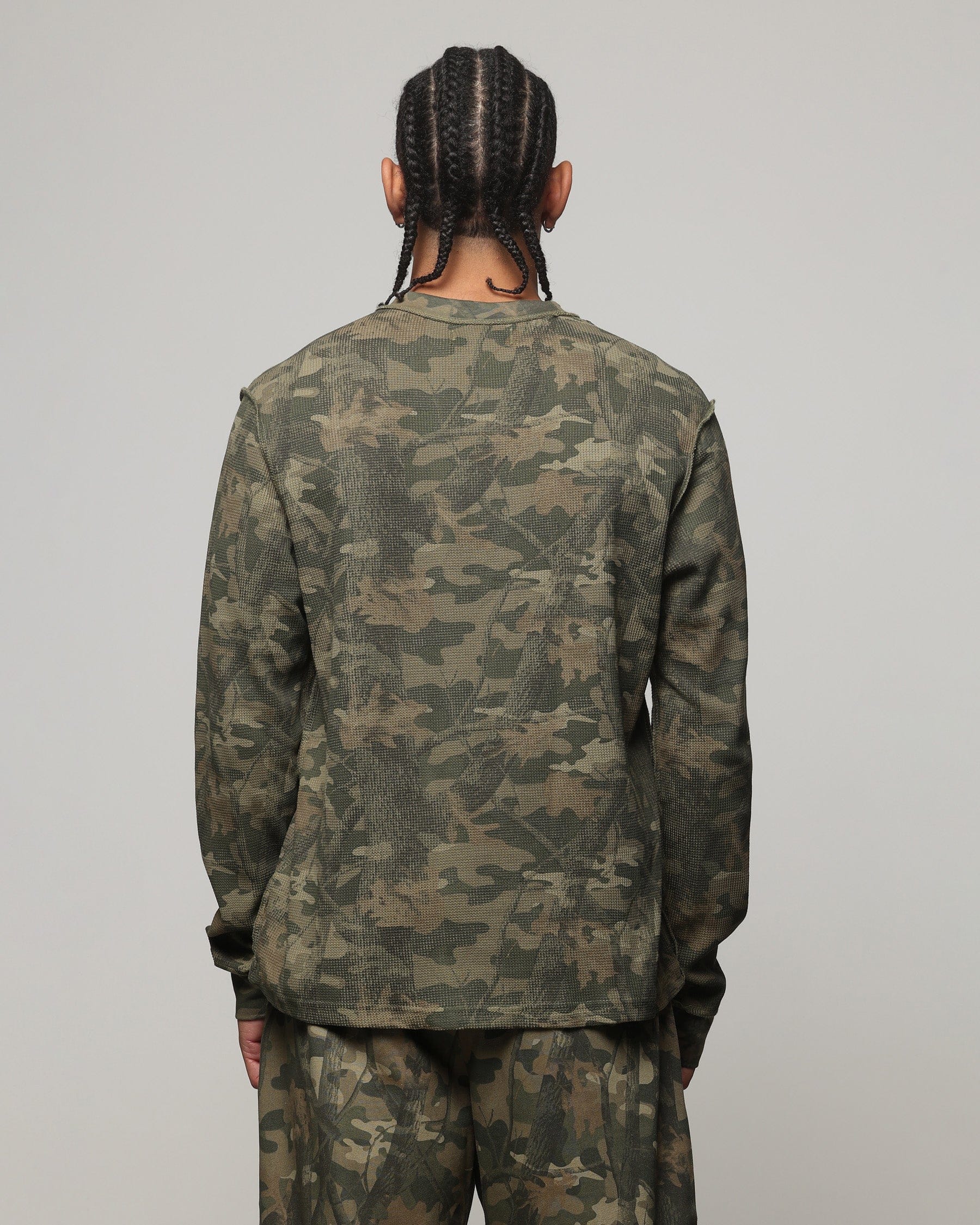 American Thrift Long Sleeve Thermal T - Shirt Camo