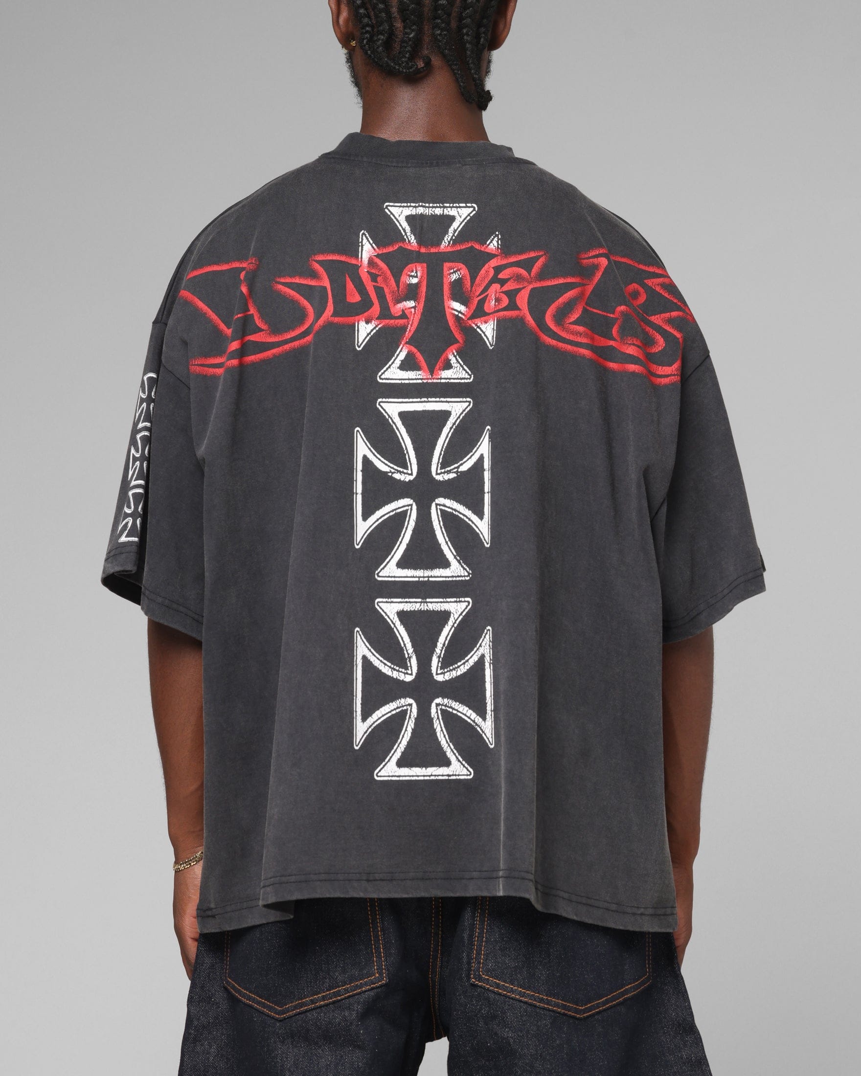 Loiter Hardcore Premium T - Shirt Washed Black