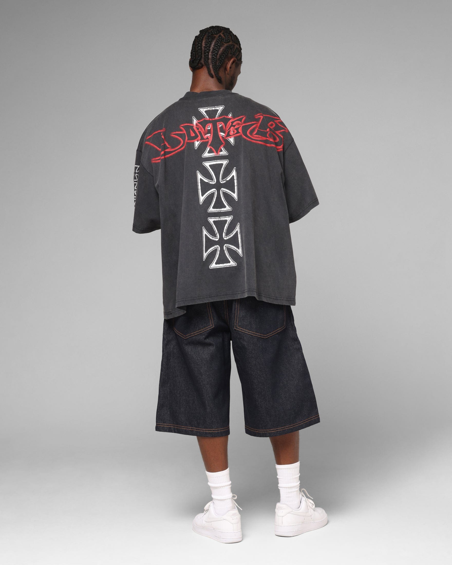 Loiter Hardcore Premium T - Shirt Washed Black