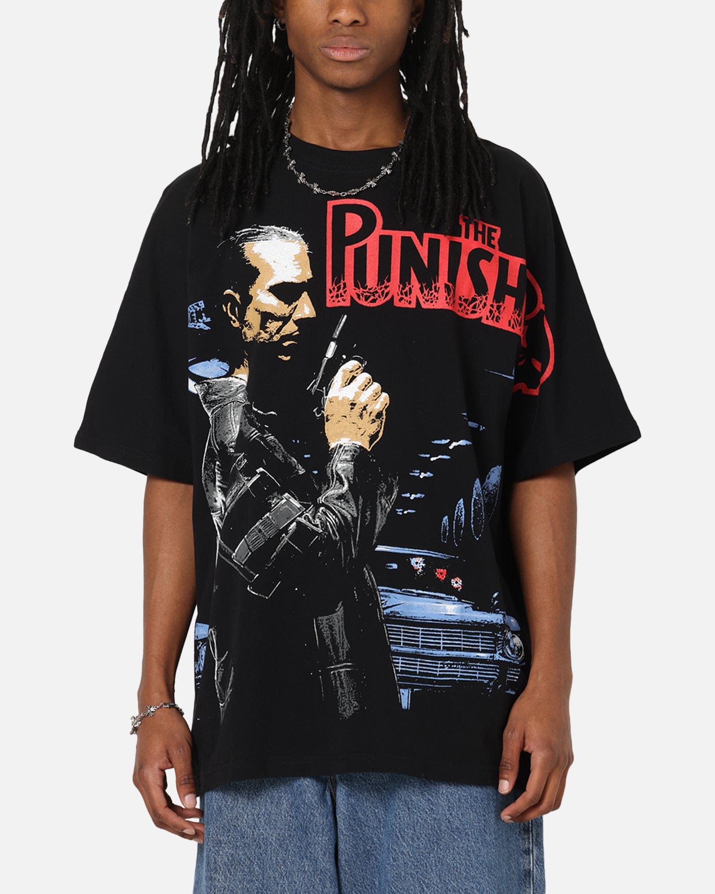 73studio Marvel The Punisher All Over Print T - Shirt Black