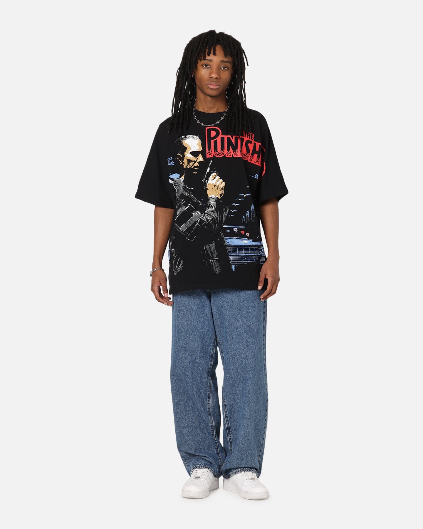 73studio Marvel The Punisher All Over Print T - Shirt Black