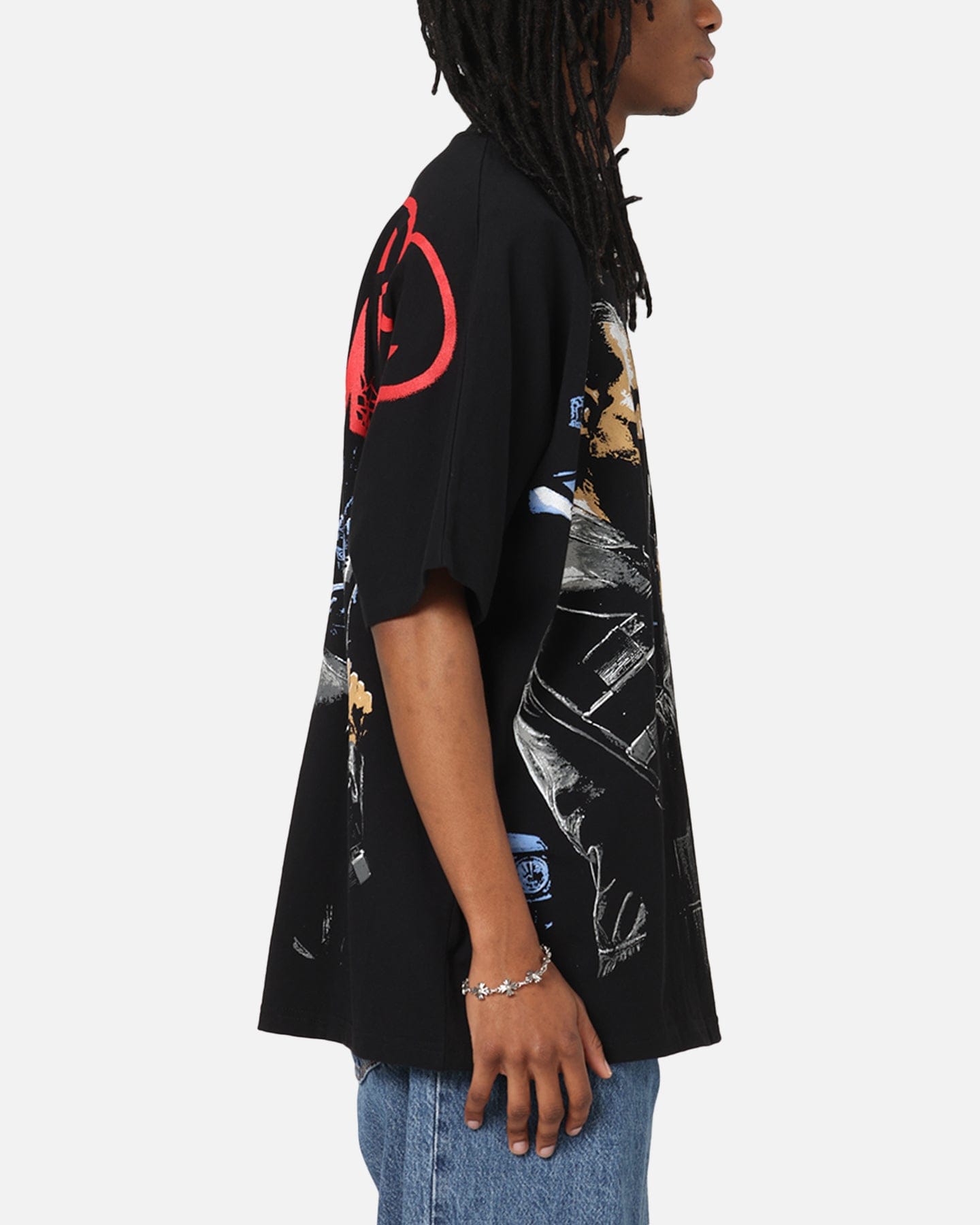 73studio Marvel The Punisher All Over Print T - Shirt Black