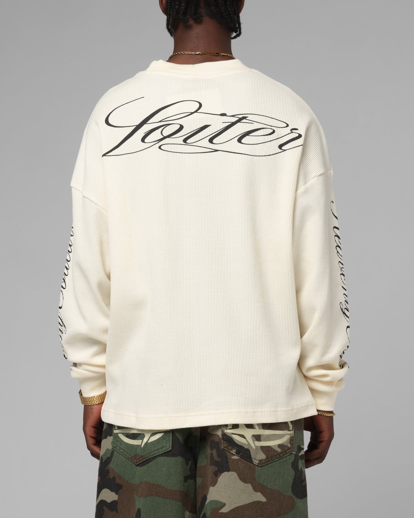 Loiter Purity Thermal Long Sleeve T - Shirt Off White