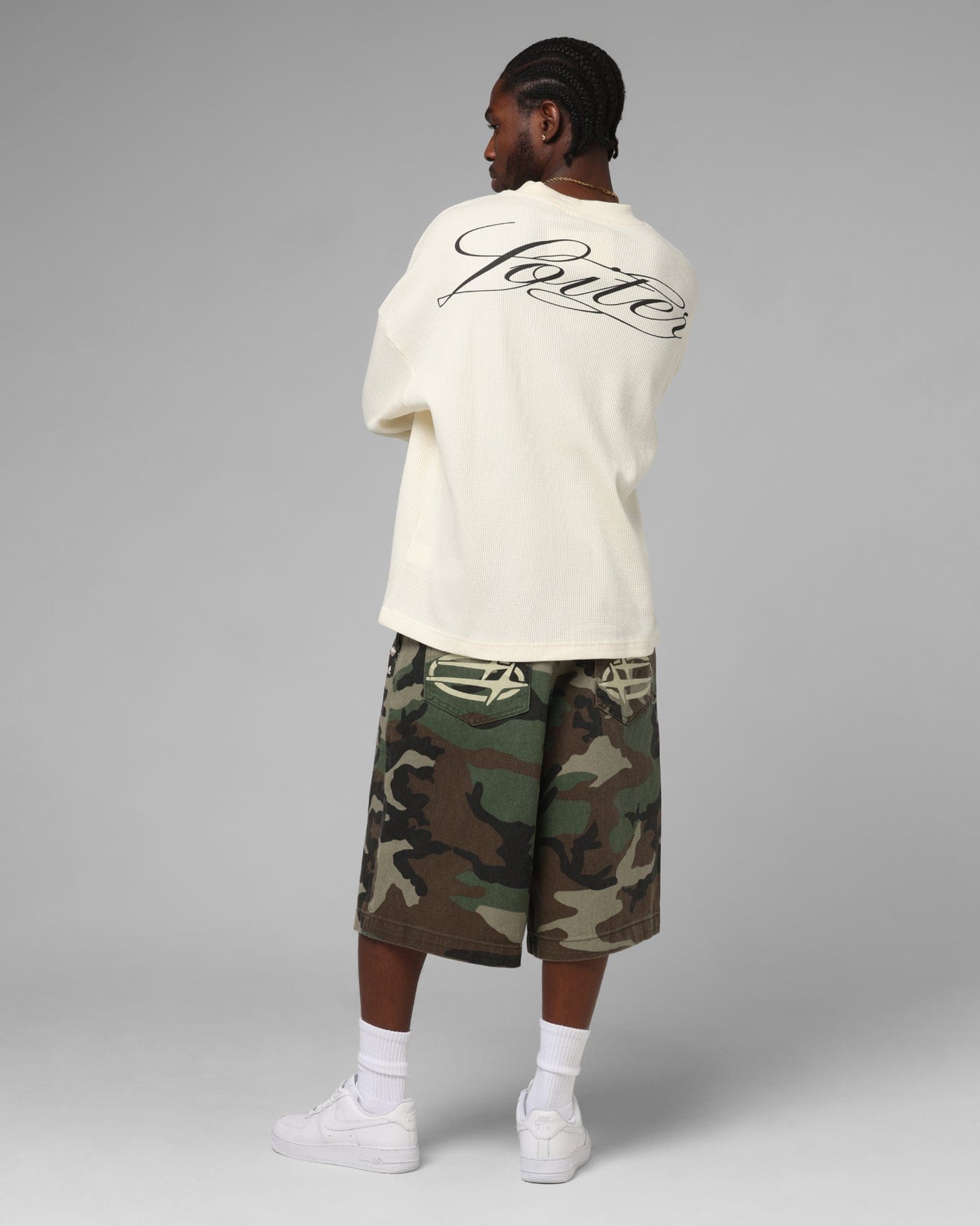 Loiter Purity Thermal Long Sleeve T - Shirt Off White