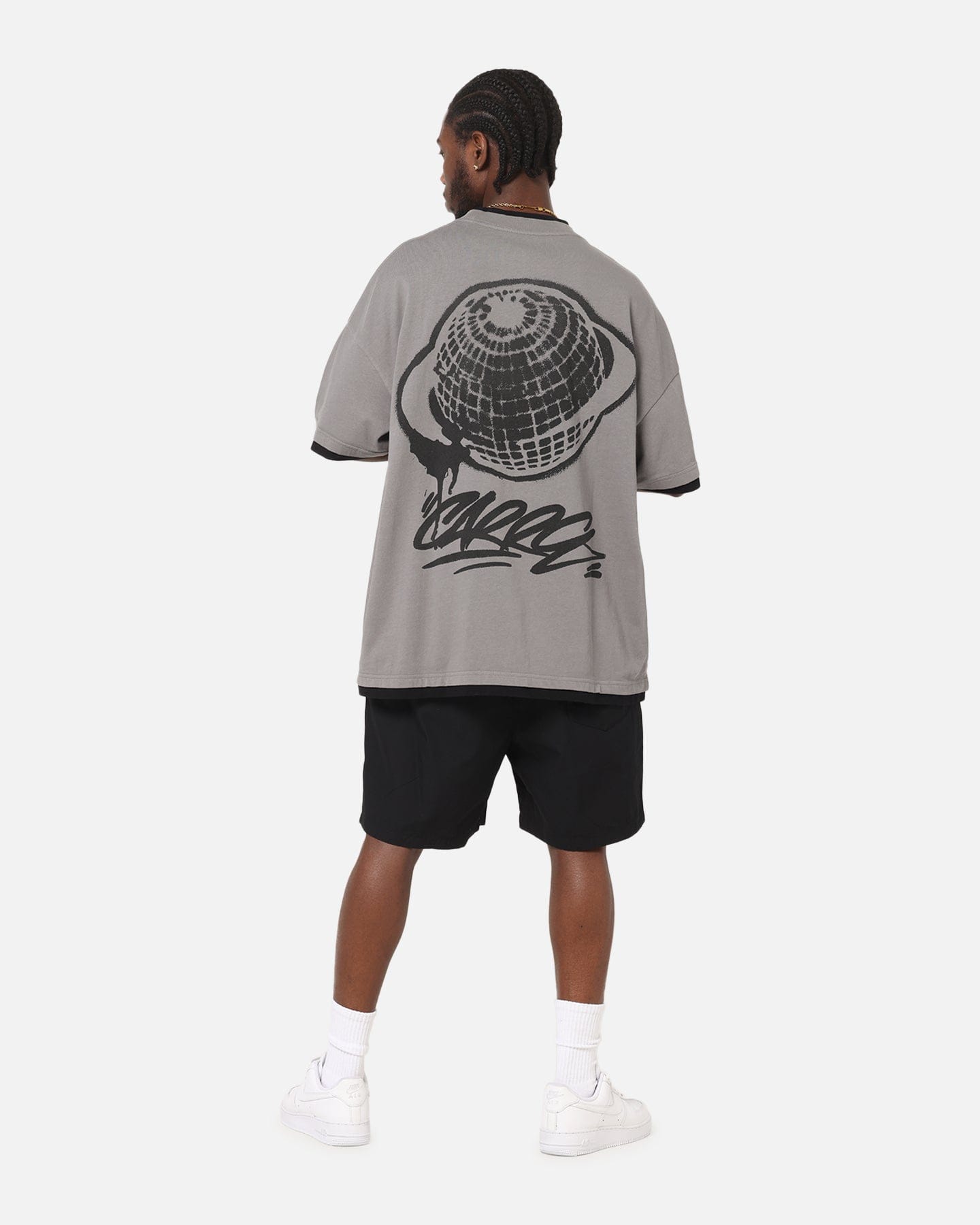 Carre Worldwide Layered T - Shirt Grey/Black