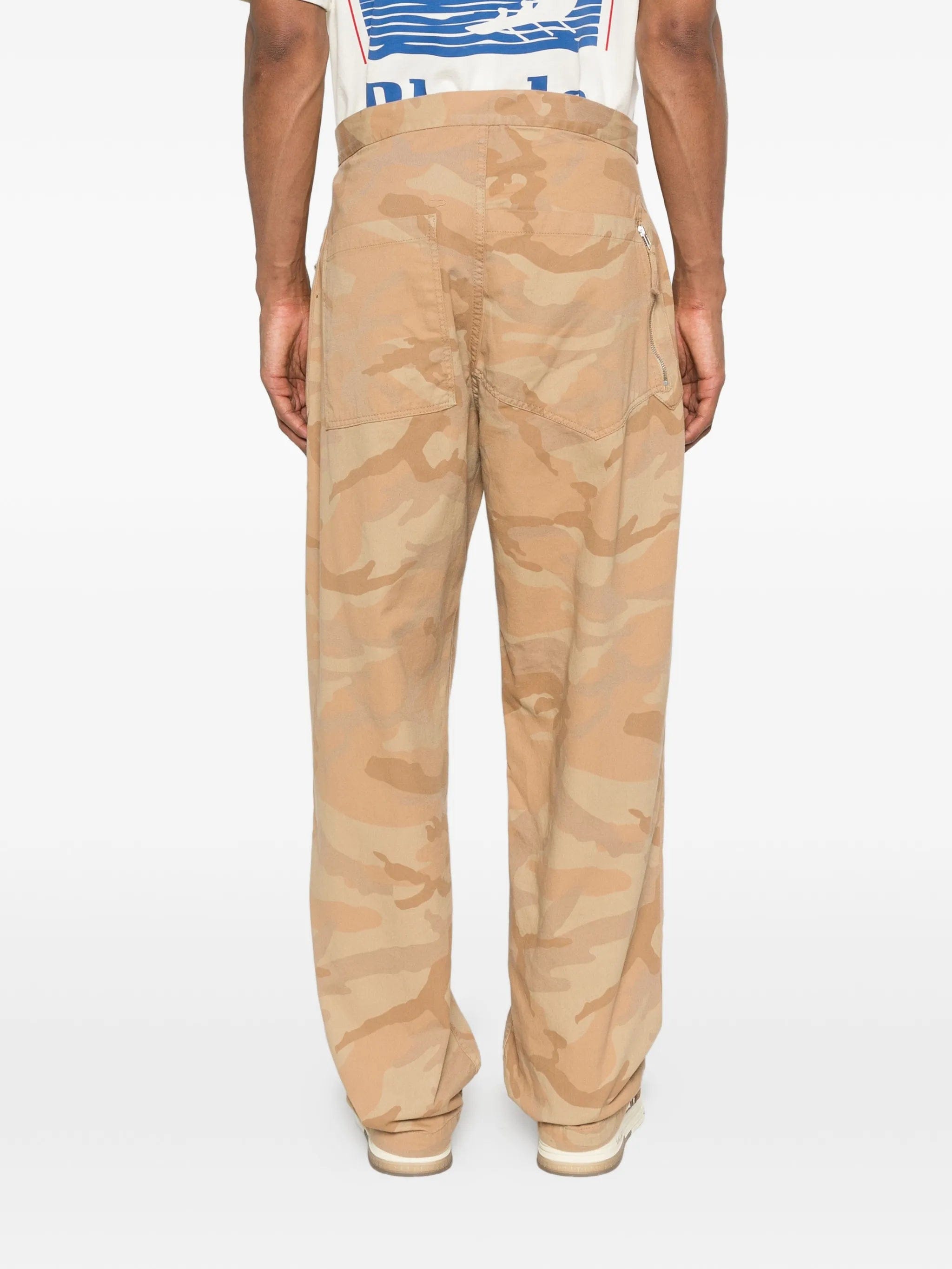 Aries camouflage straight trousers