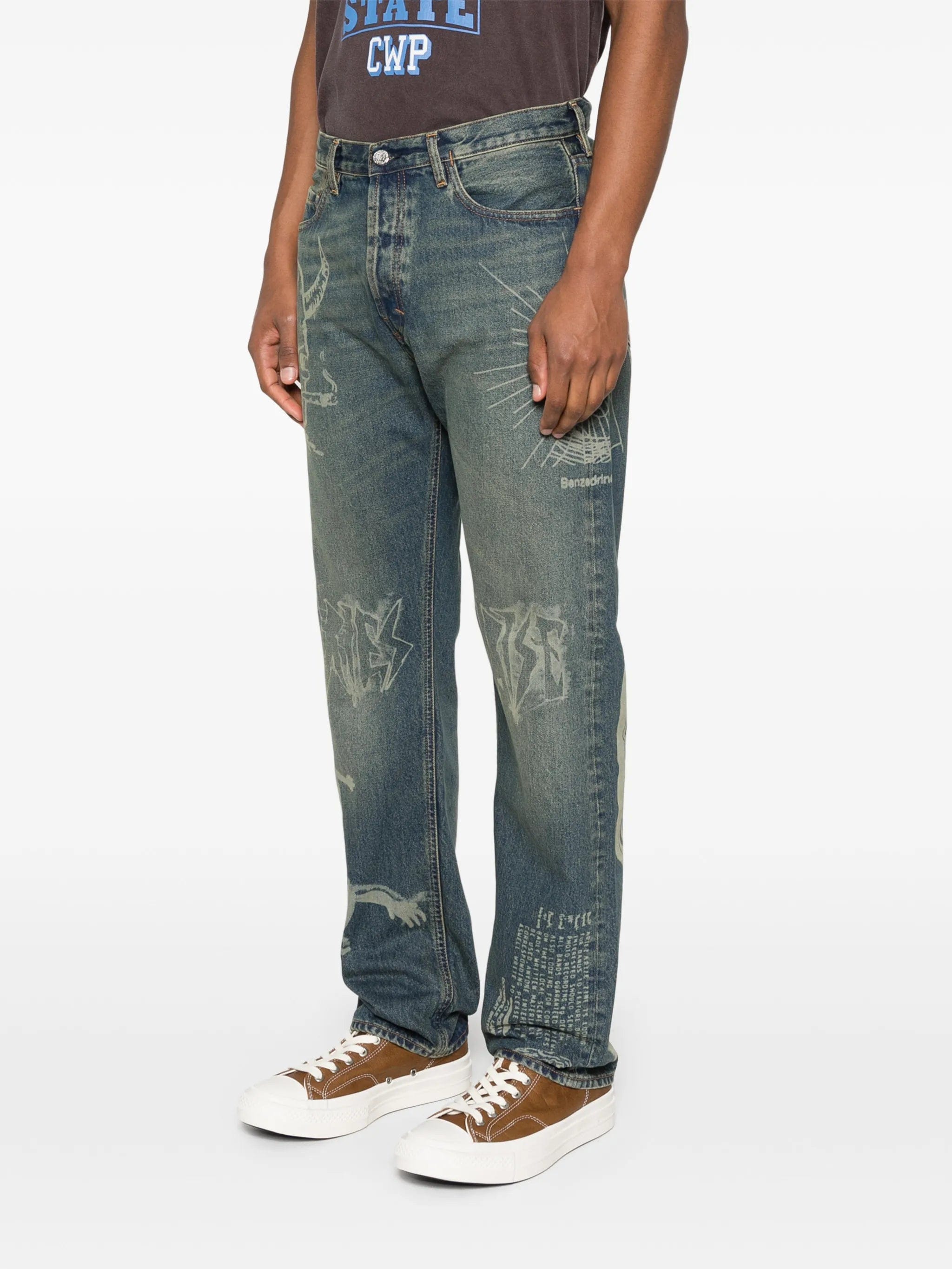Aries Metal 00`s Lilly straight - leg jeans