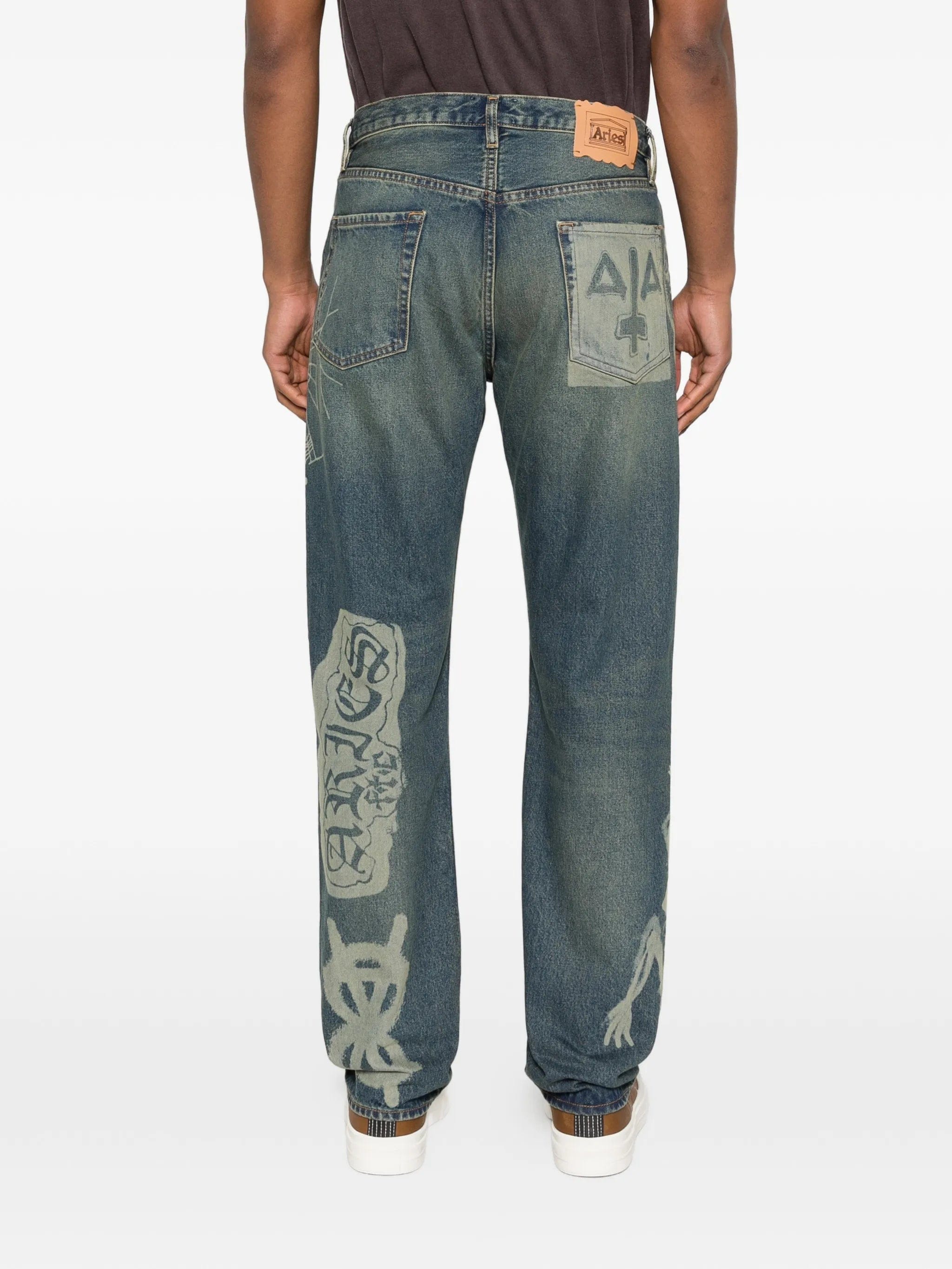 Aries Metal 00`s Lilly straight - leg jeans