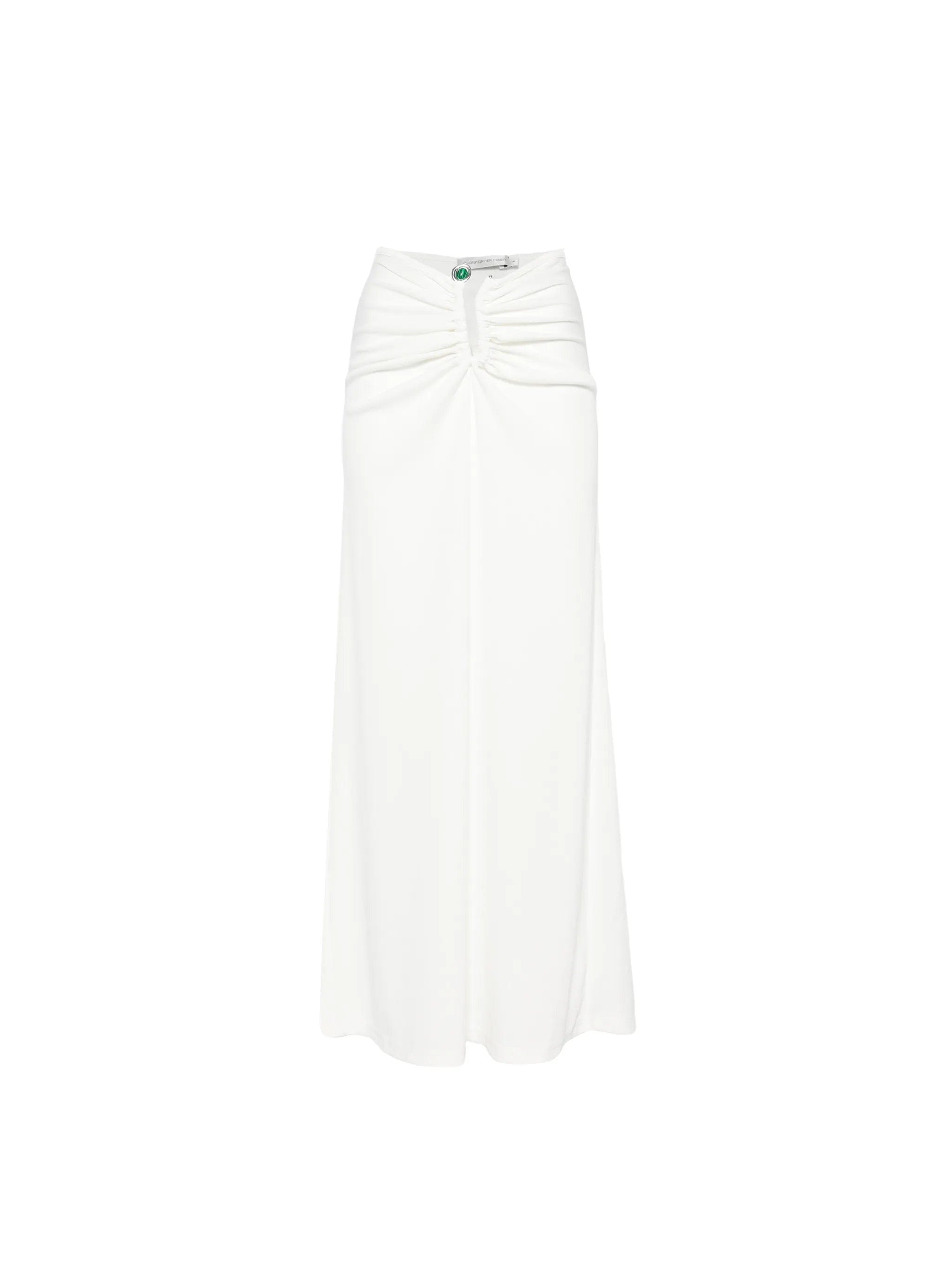Christopher Esber Droplet crystal - embellished ruched maxi skirt