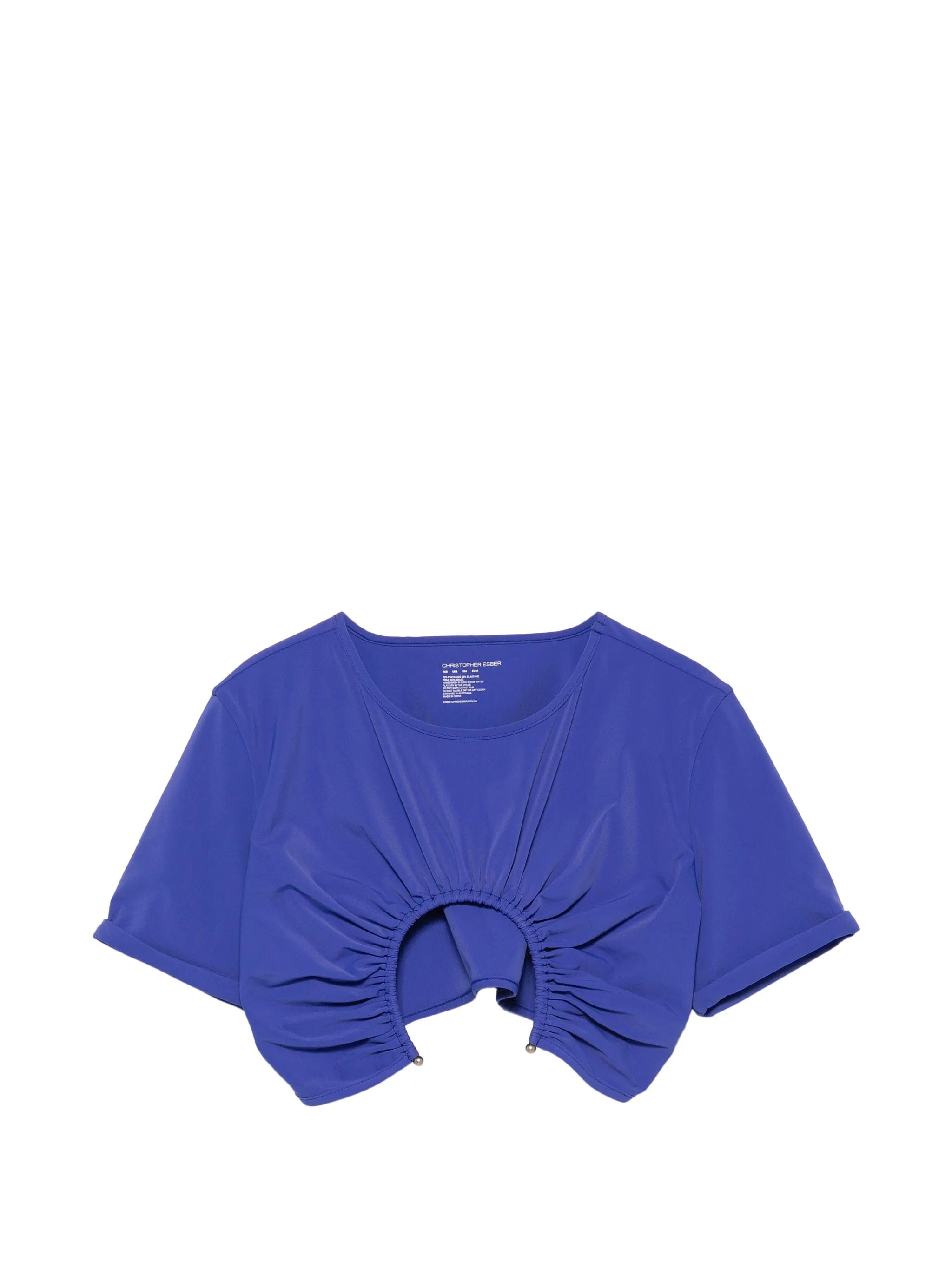 Christopher Esber U - prong short - sleeve top