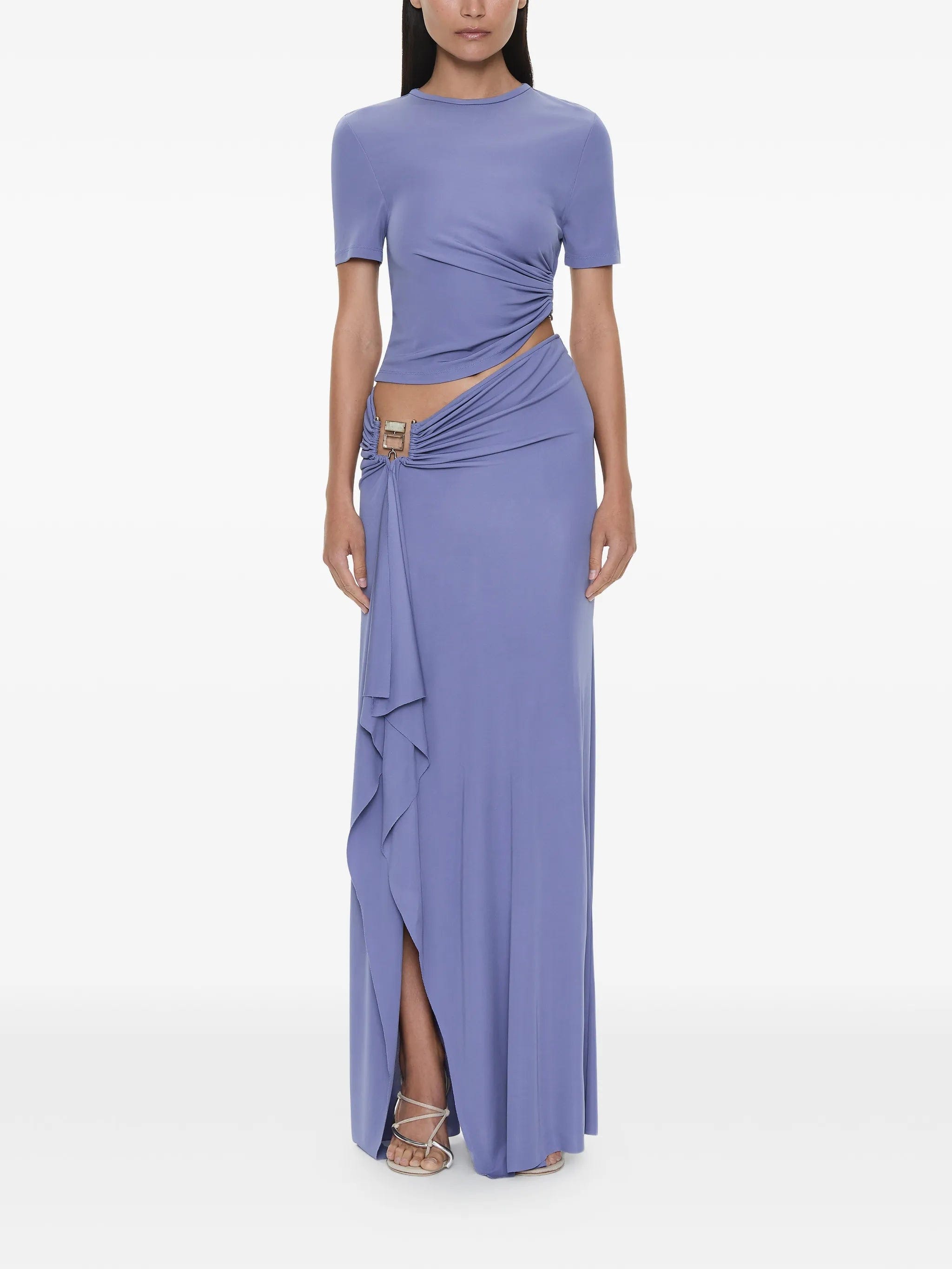 Christopher Esber buckle cascade maxi skirt