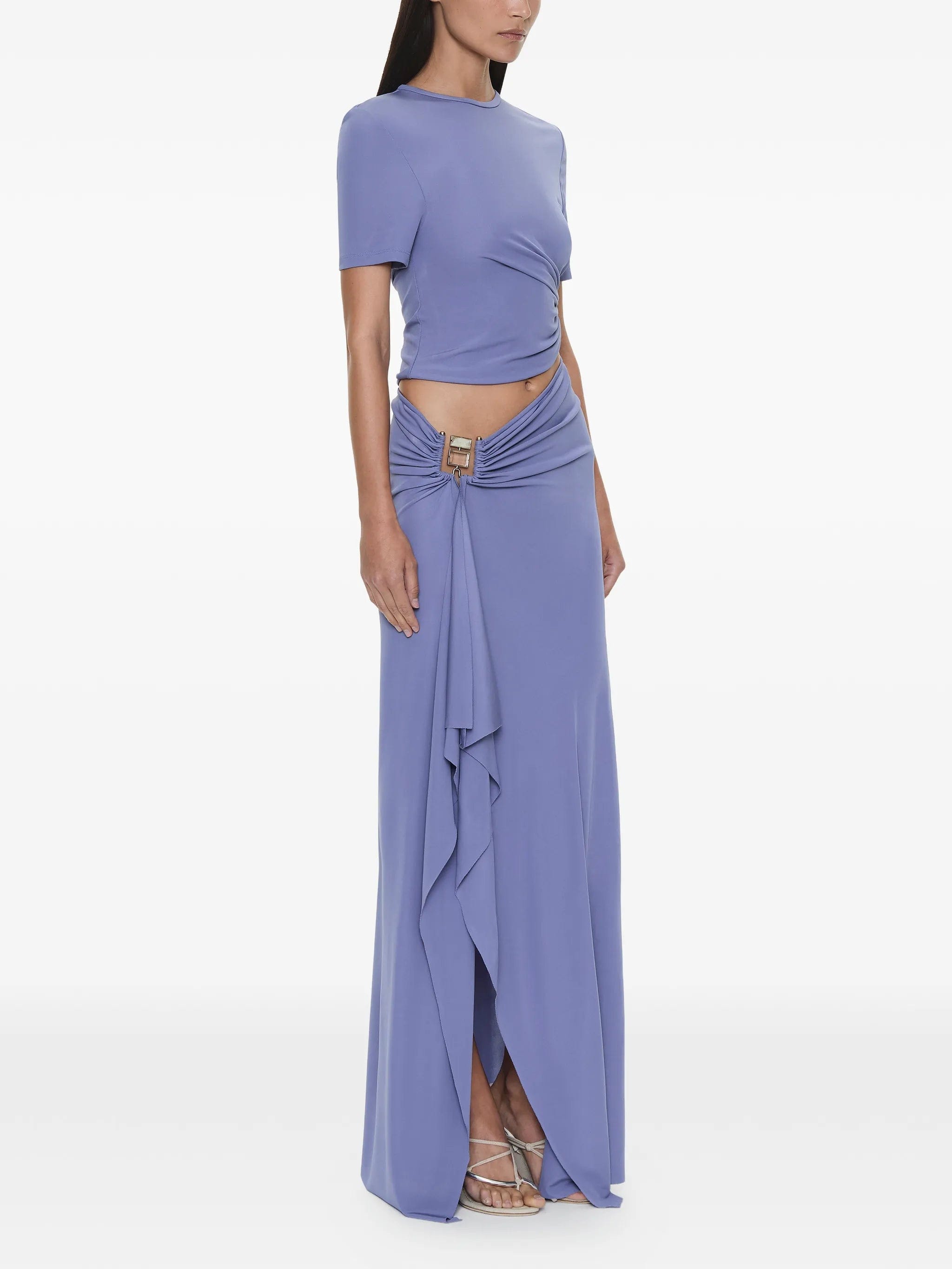 Christopher Esber buckle cascade maxi skirt