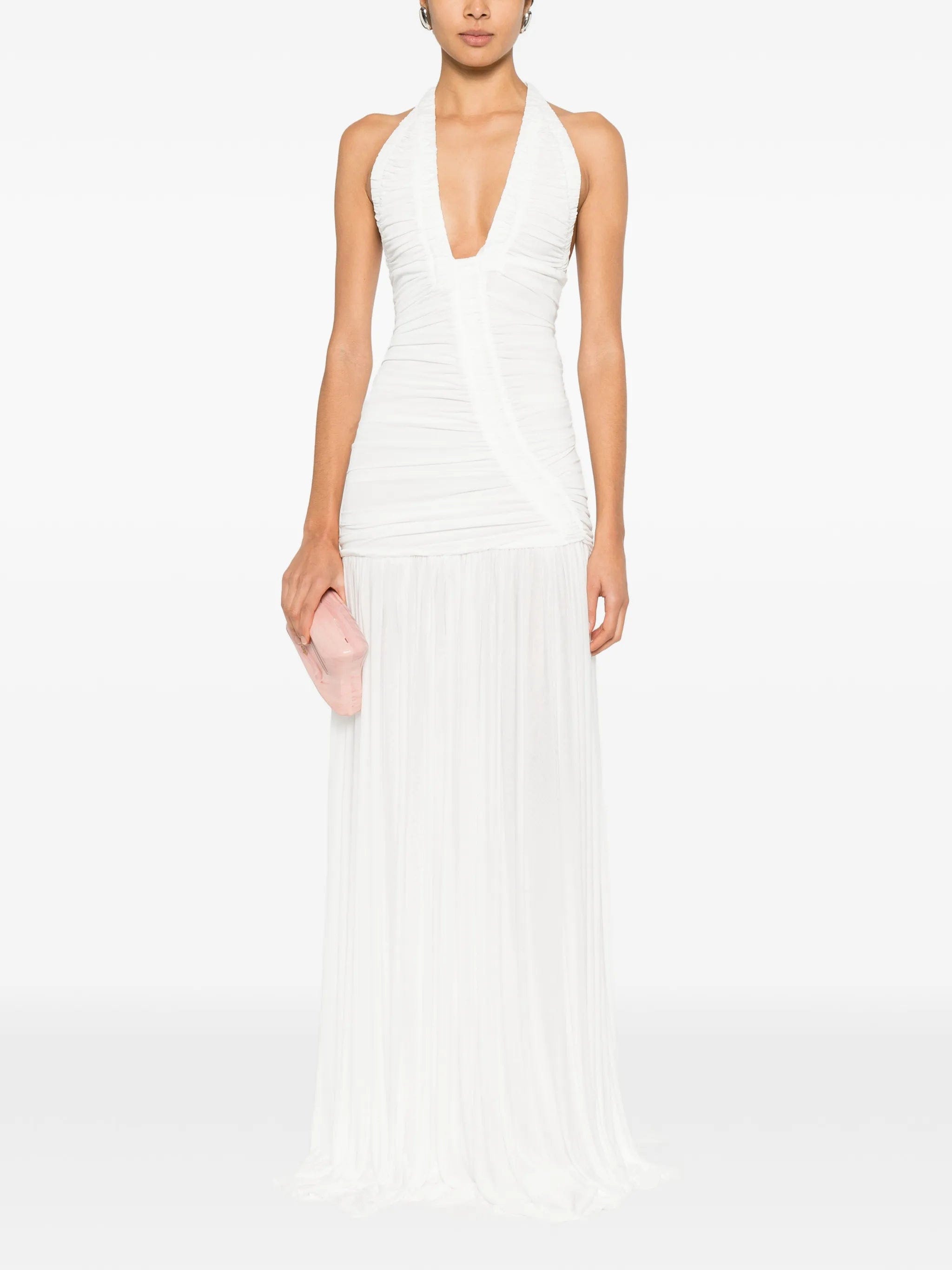 Christopher Esber Orion V - neck pleated maxi dress
