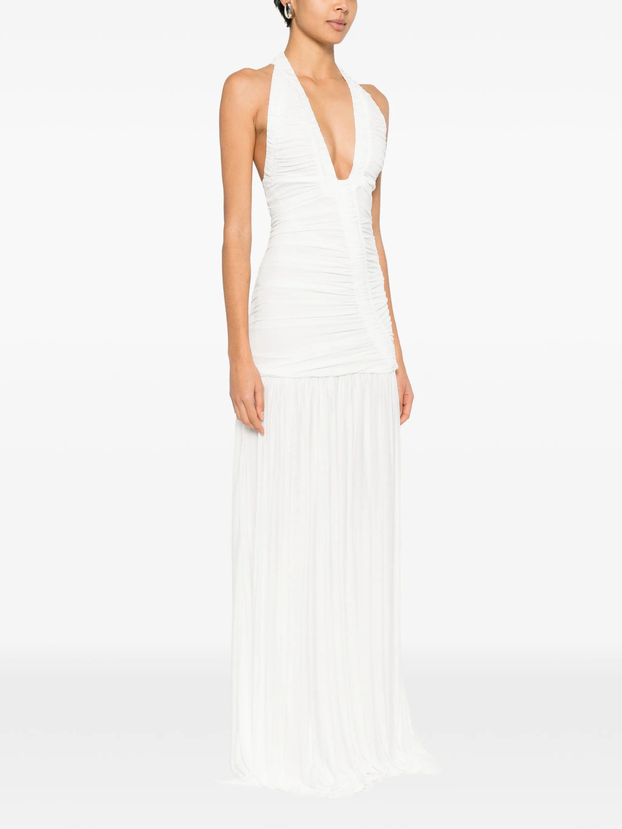 Christopher Esber Orion V - neck pleated maxi dress