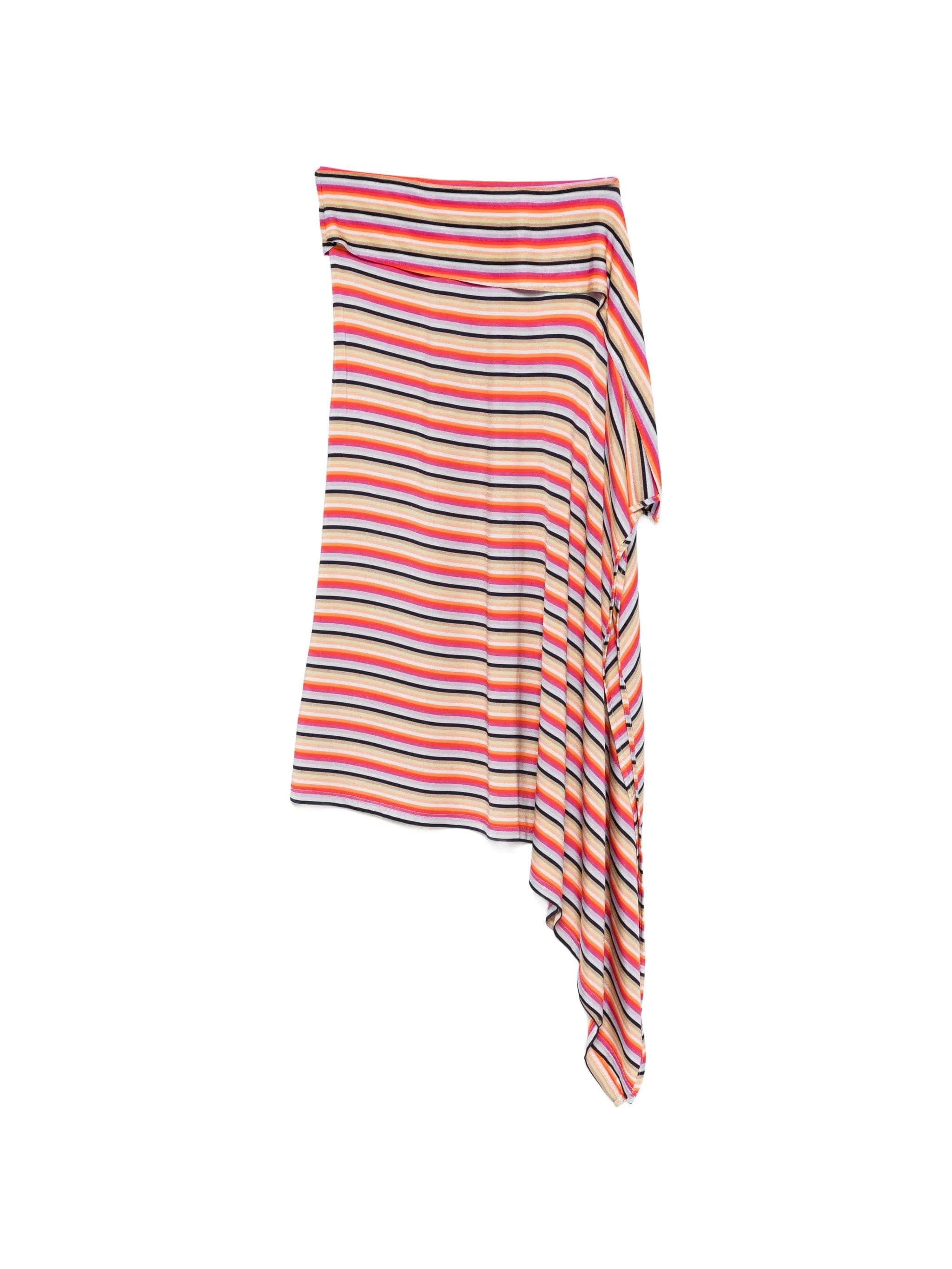 Christopher Esber Calypso striped astmmetric skirt