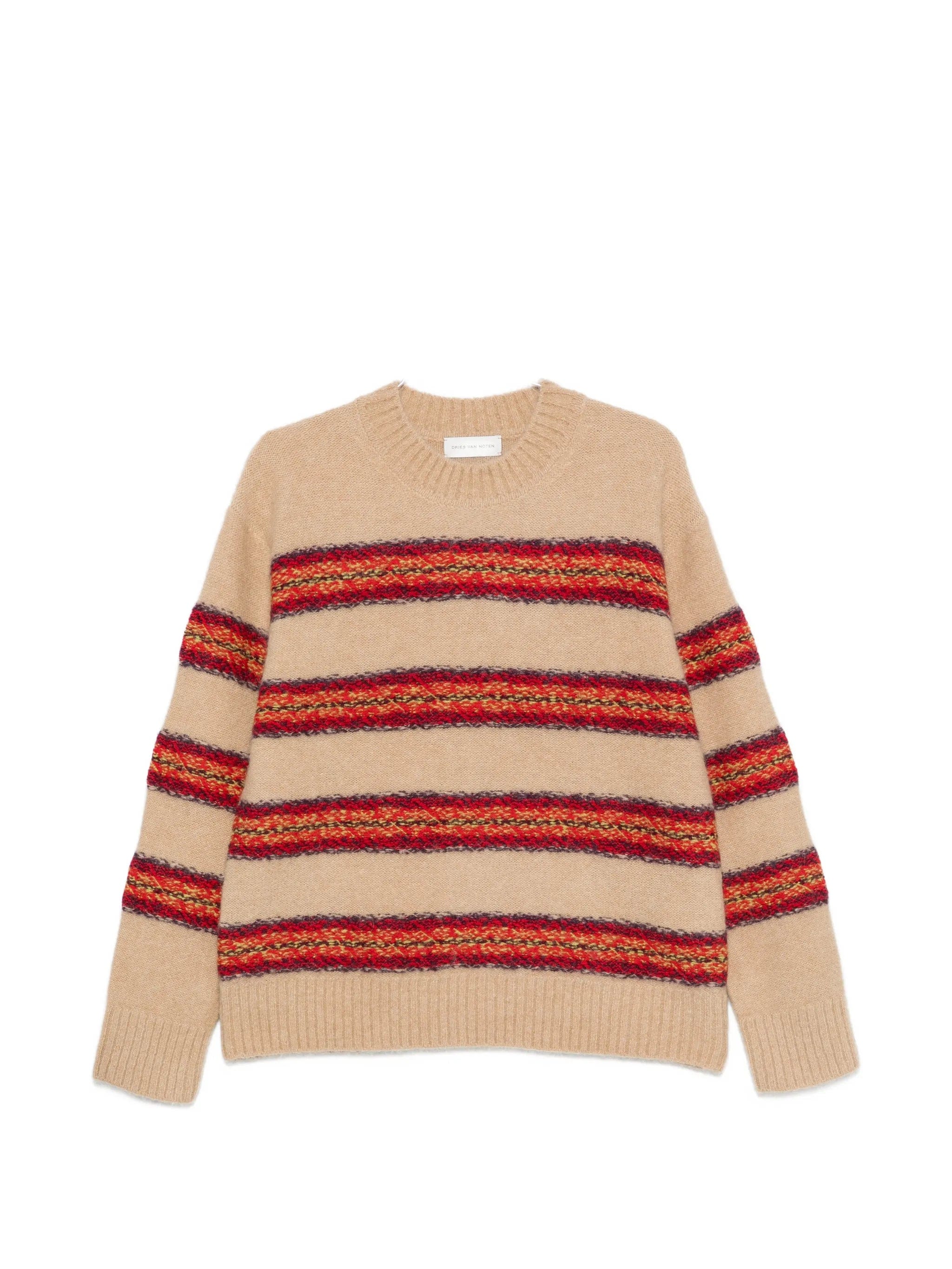Dries Van Noten striped round - neck sweater