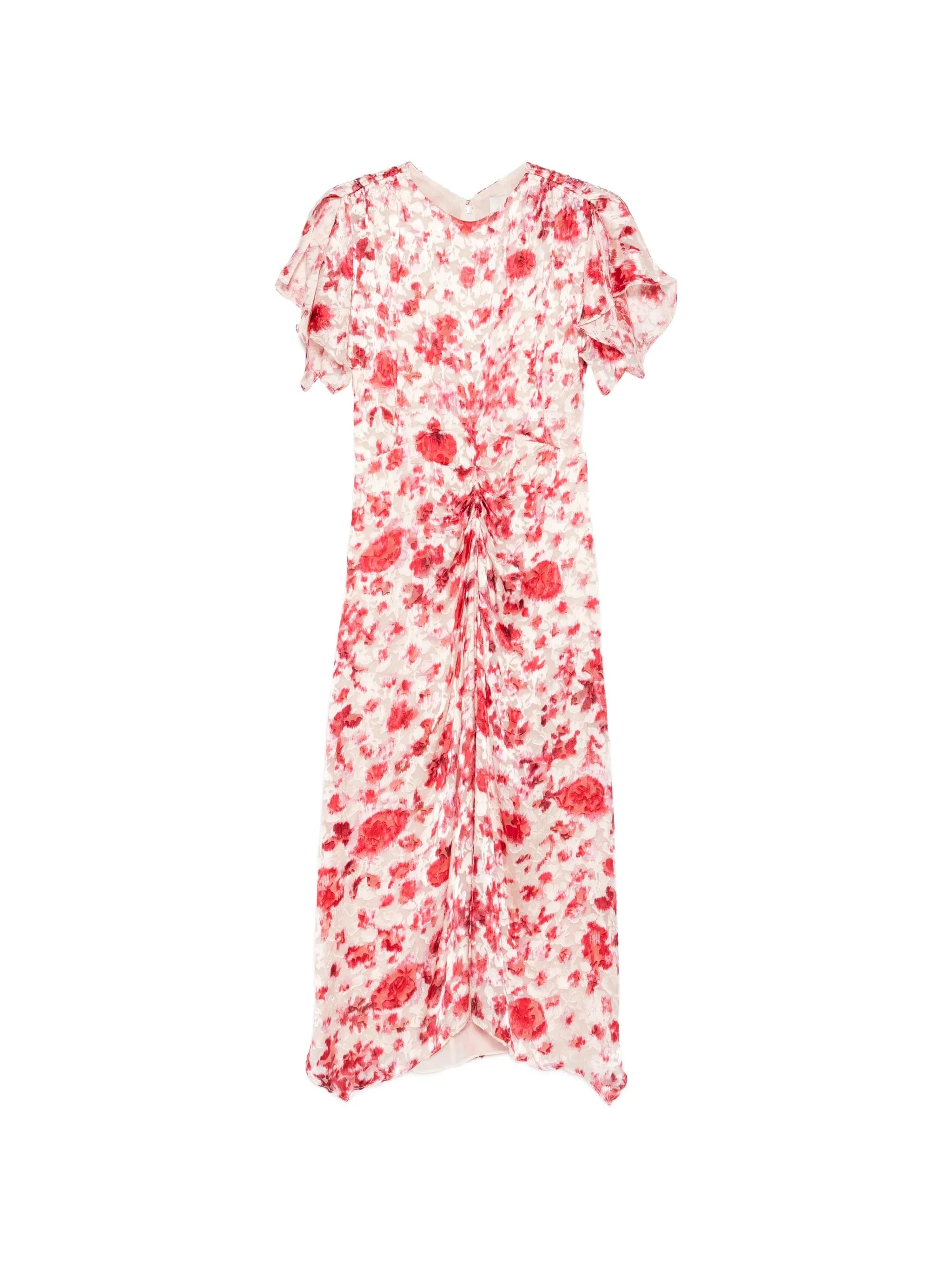 Isabel Marant Herva floral - print ruched asymmetric midi dress