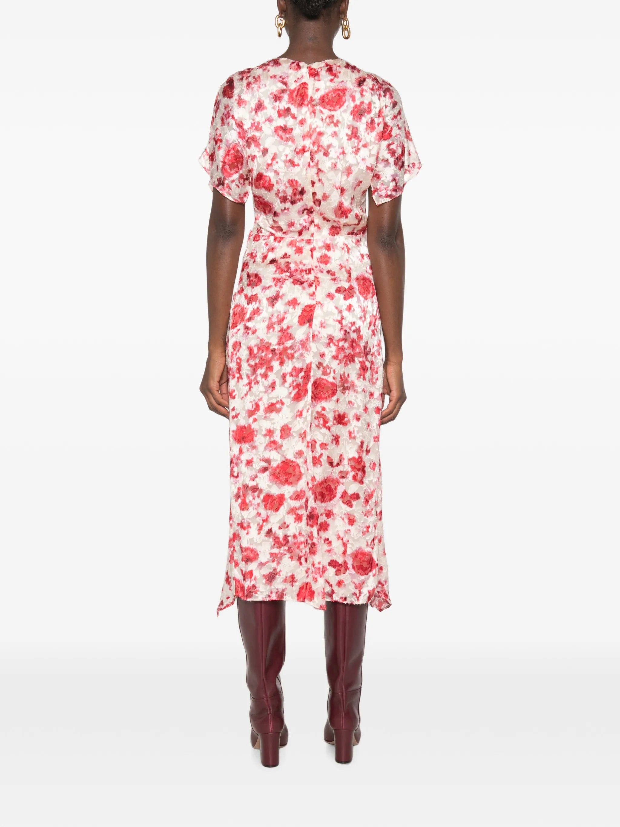 Isabel Marant Herva floral - print ruched asymmetric midi dress