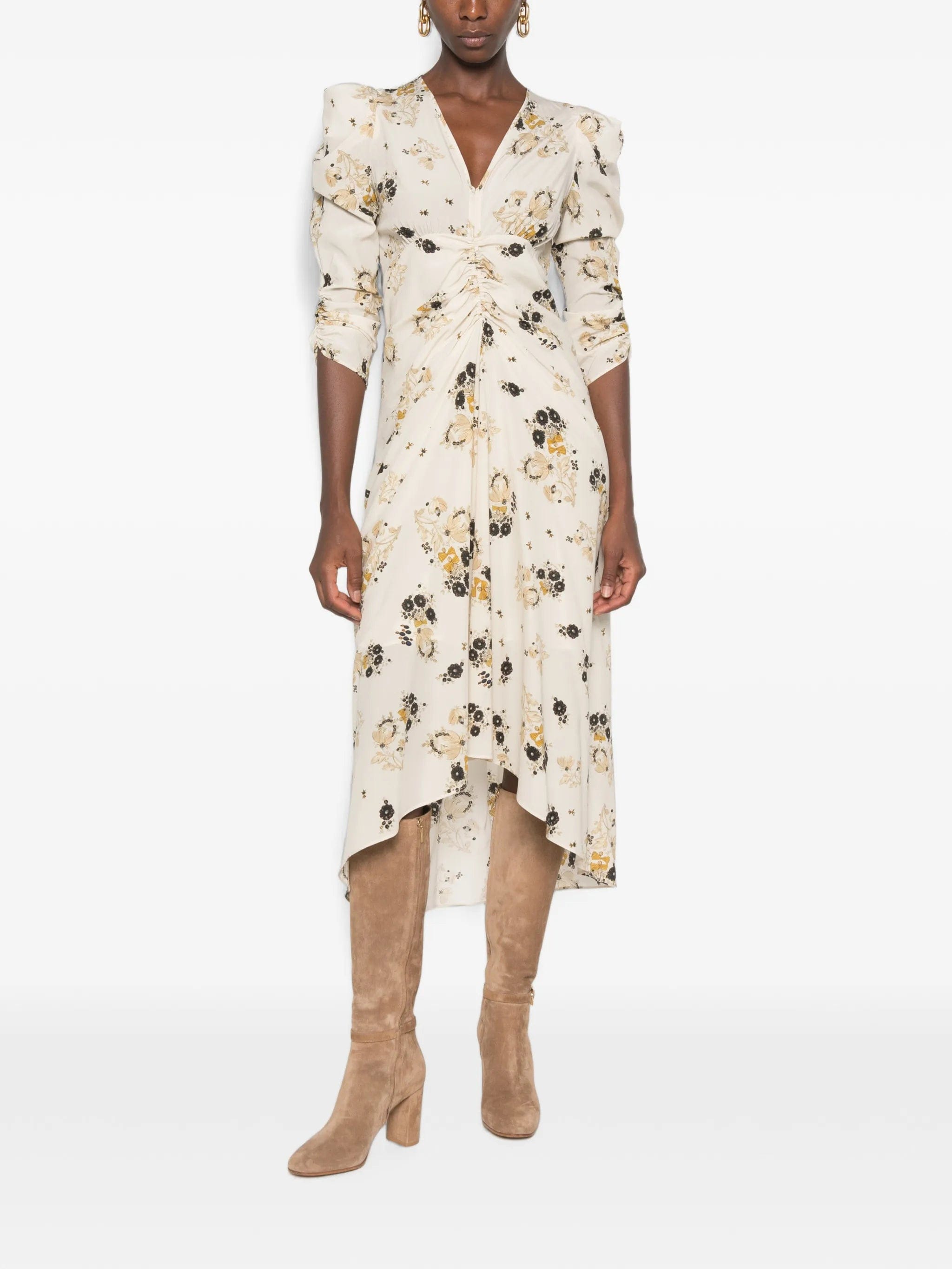 Isabel Marant Albini floral - print ruched midi dress