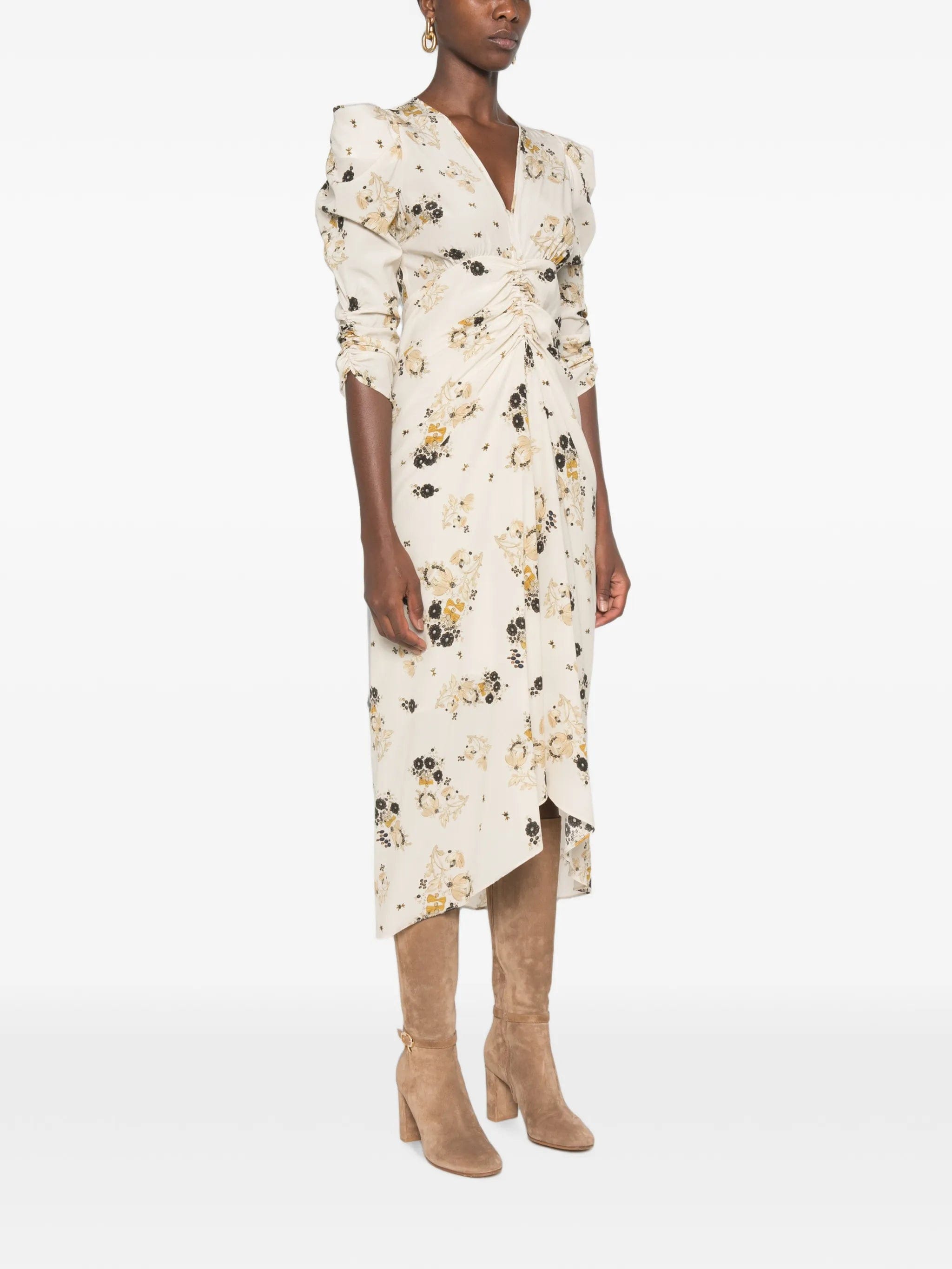 Isabel Marant Albini floral - print ruched midi dress