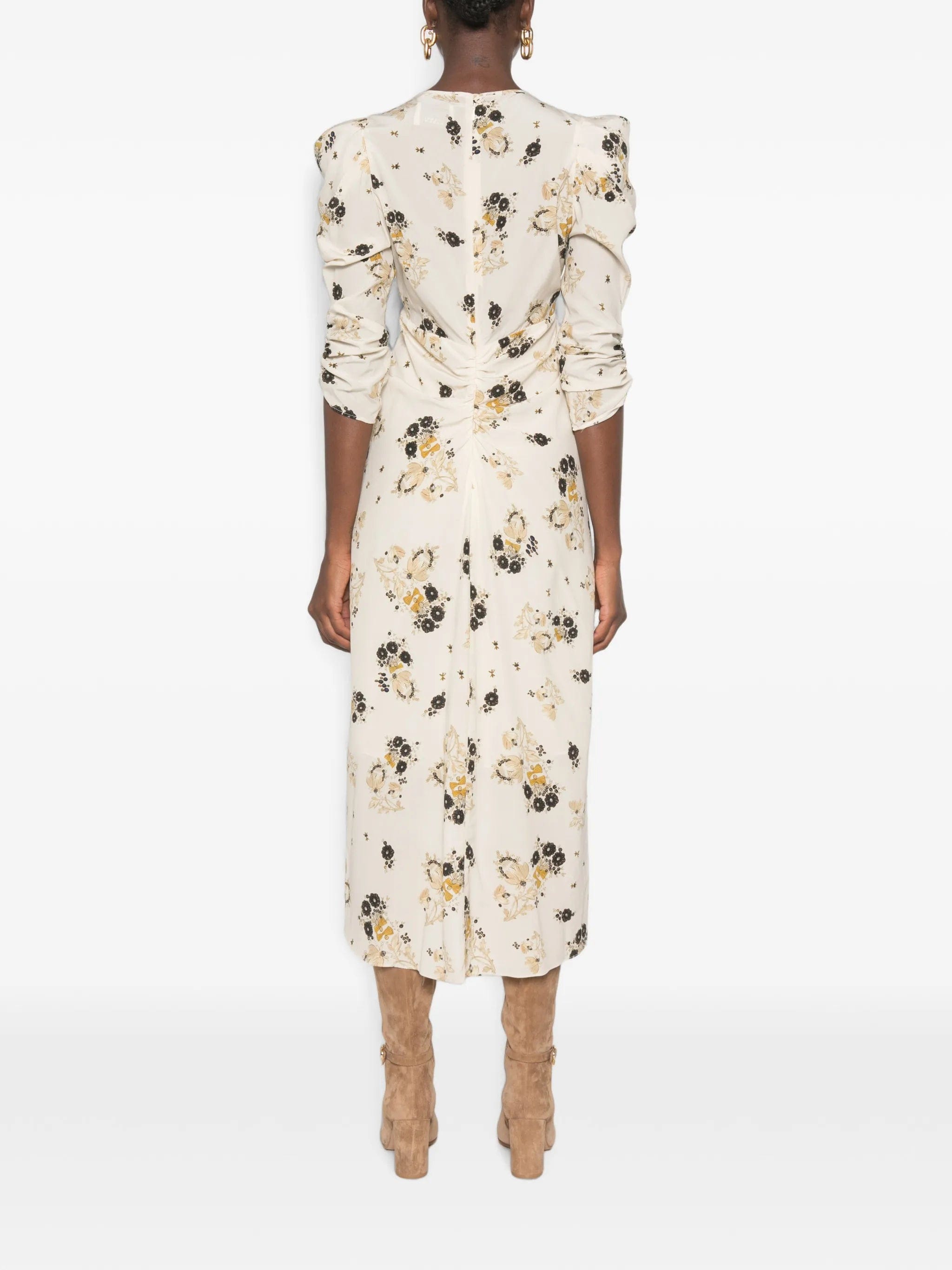 Isabel Marant Albini floral - print ruched midi dress