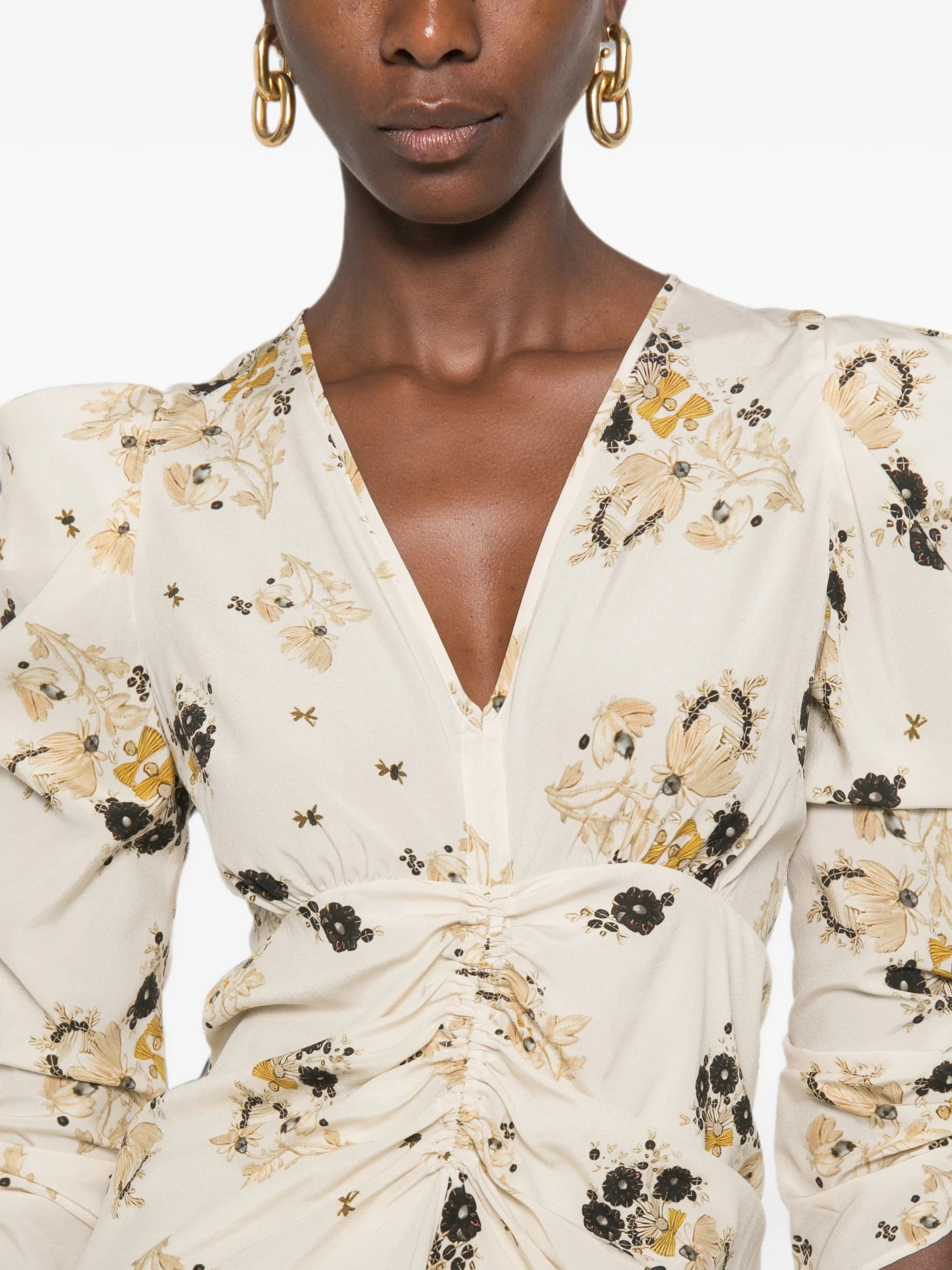 Isabel Marant Albini floral - print ruched midi dress