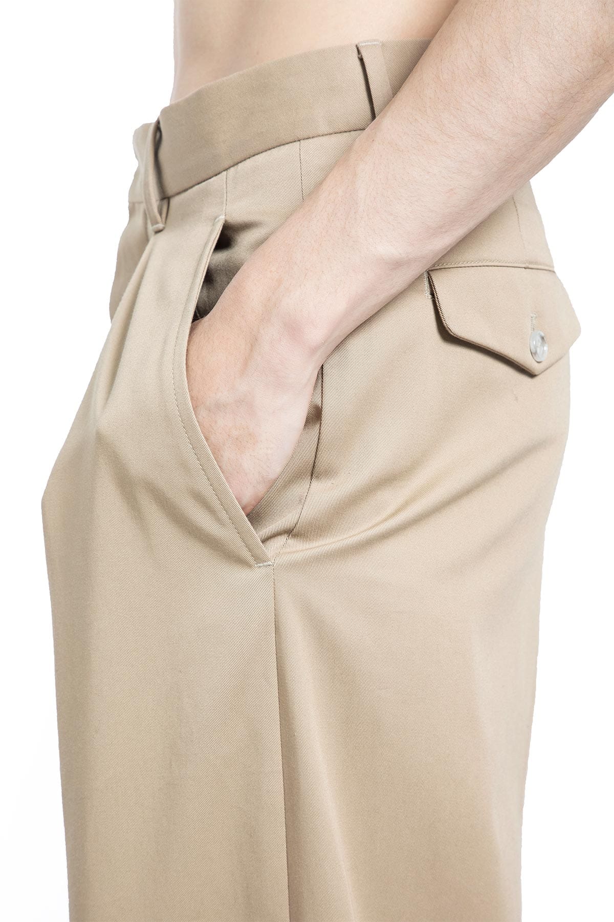 ANN Demeulemeester Botel Wide Leg Pleated Trousers