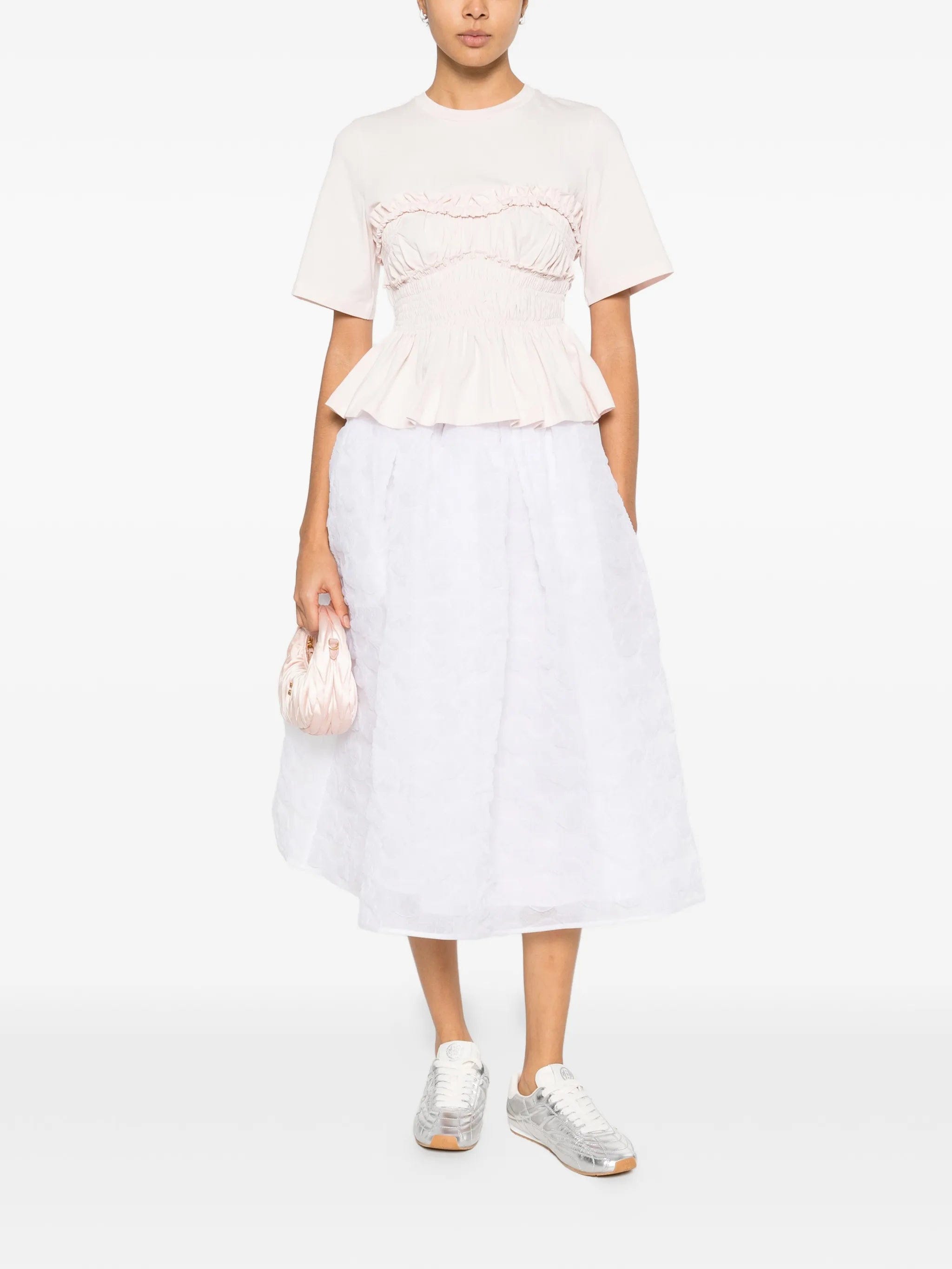 Cecilie Bahnsen white midi skirt