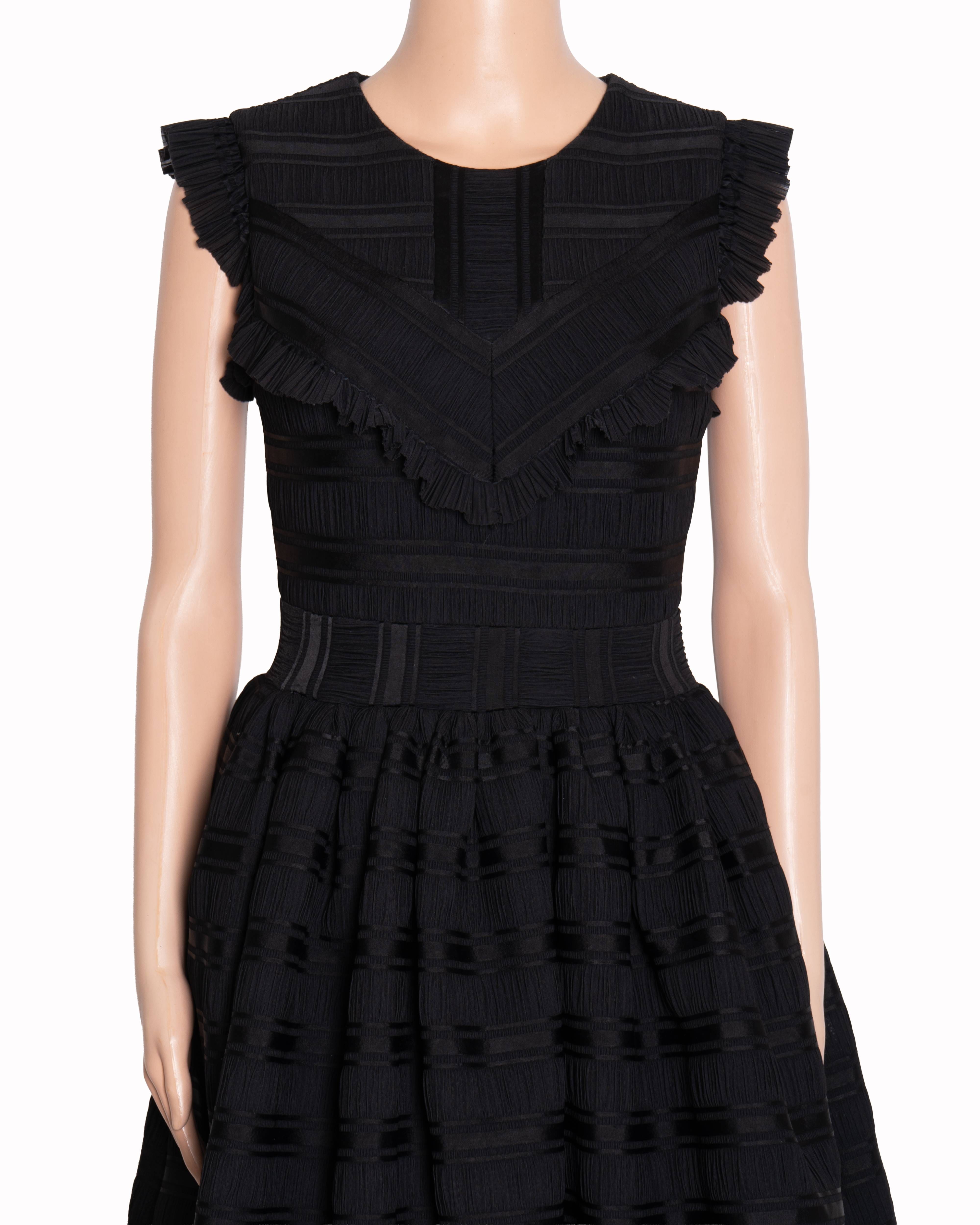Maje Dress In Black With Frill Detailing