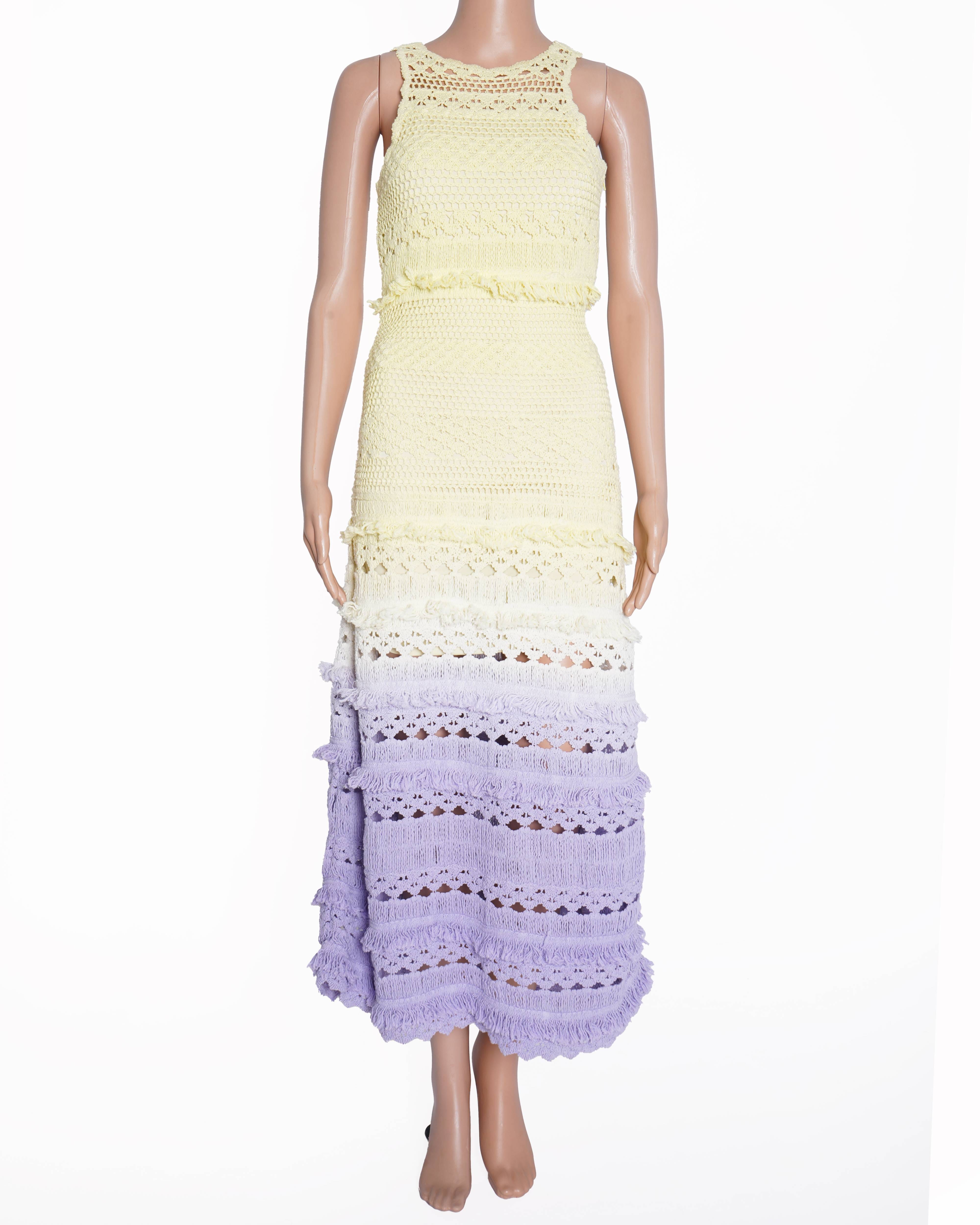Maje New Maje Crochet knit maxi dress
