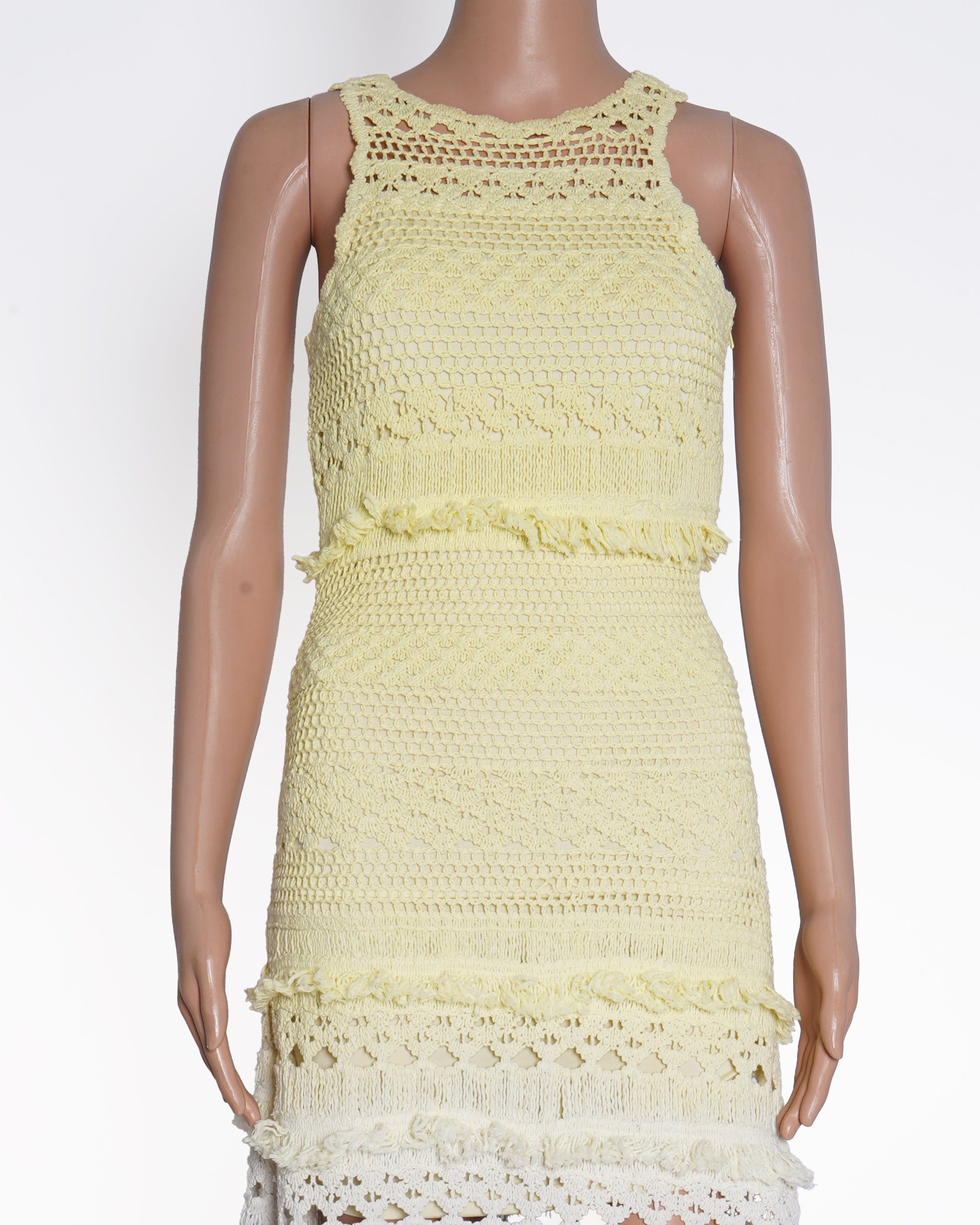 Maje New Maje Crochet knit maxi dress