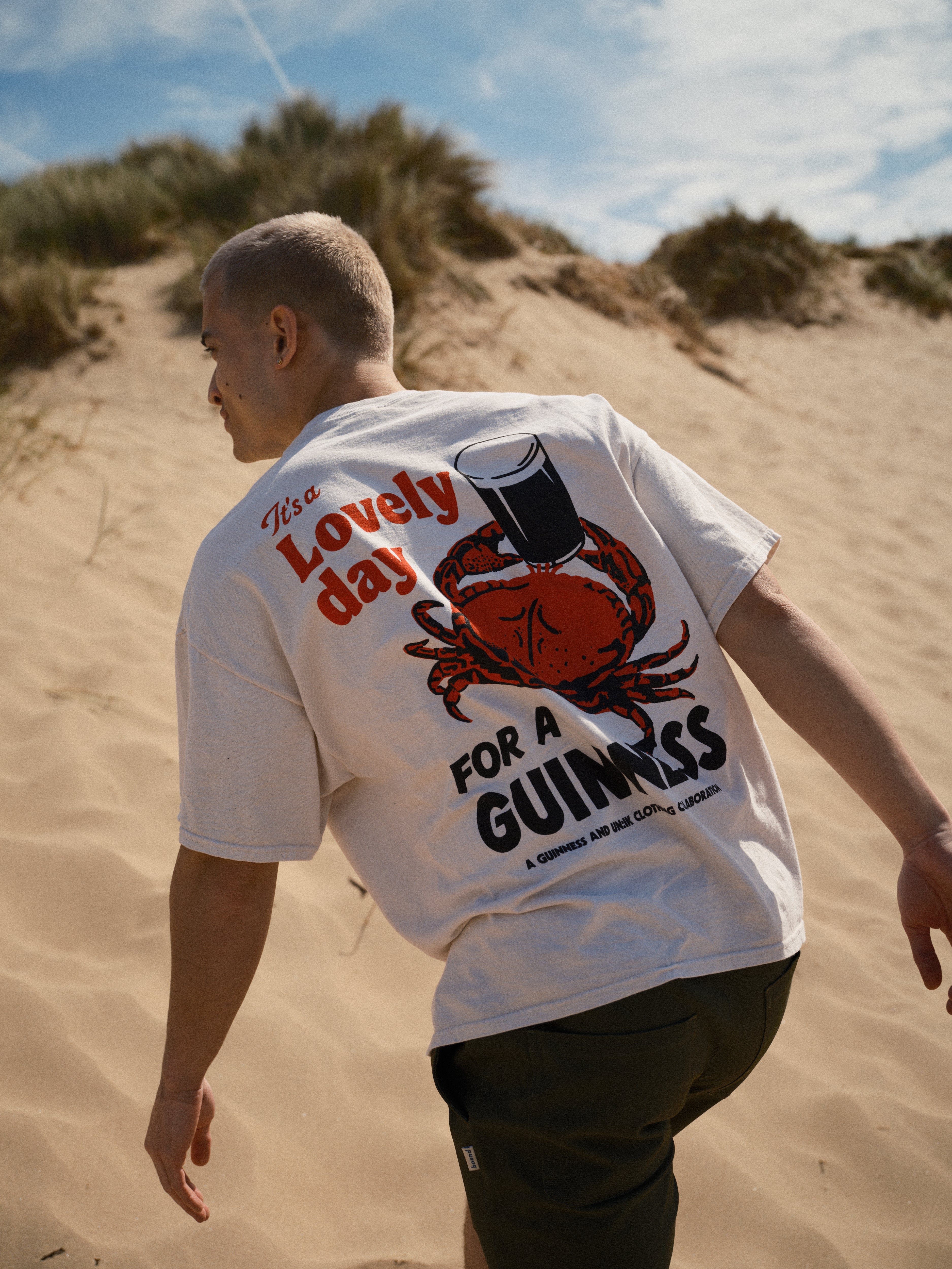 Guinness x UN:IK Crab and Tortoise Vintage Washed T-Shirt Twinpack - Sand