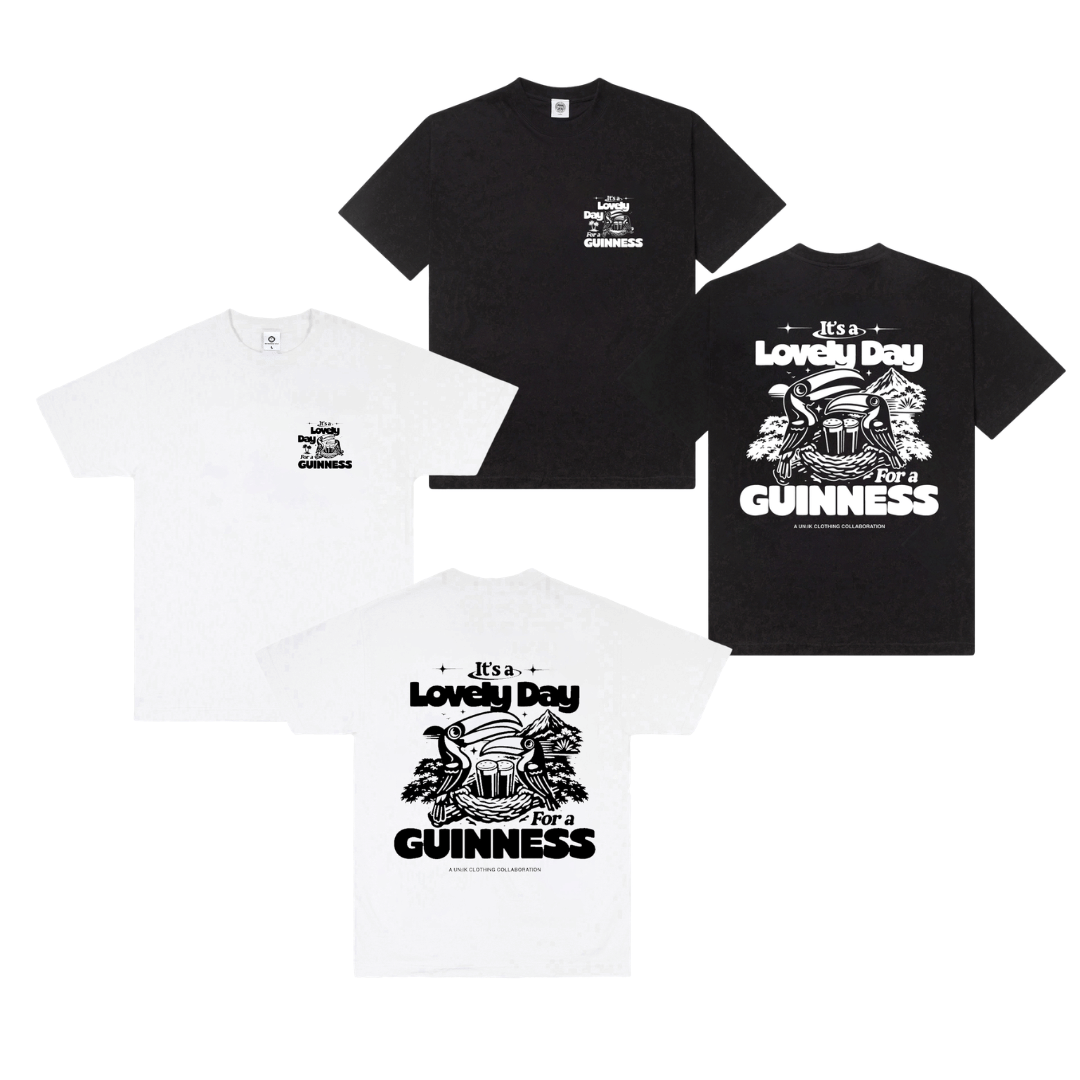 Guinness x UN:IK Nesting T-Shirt Twinpack - Black/White