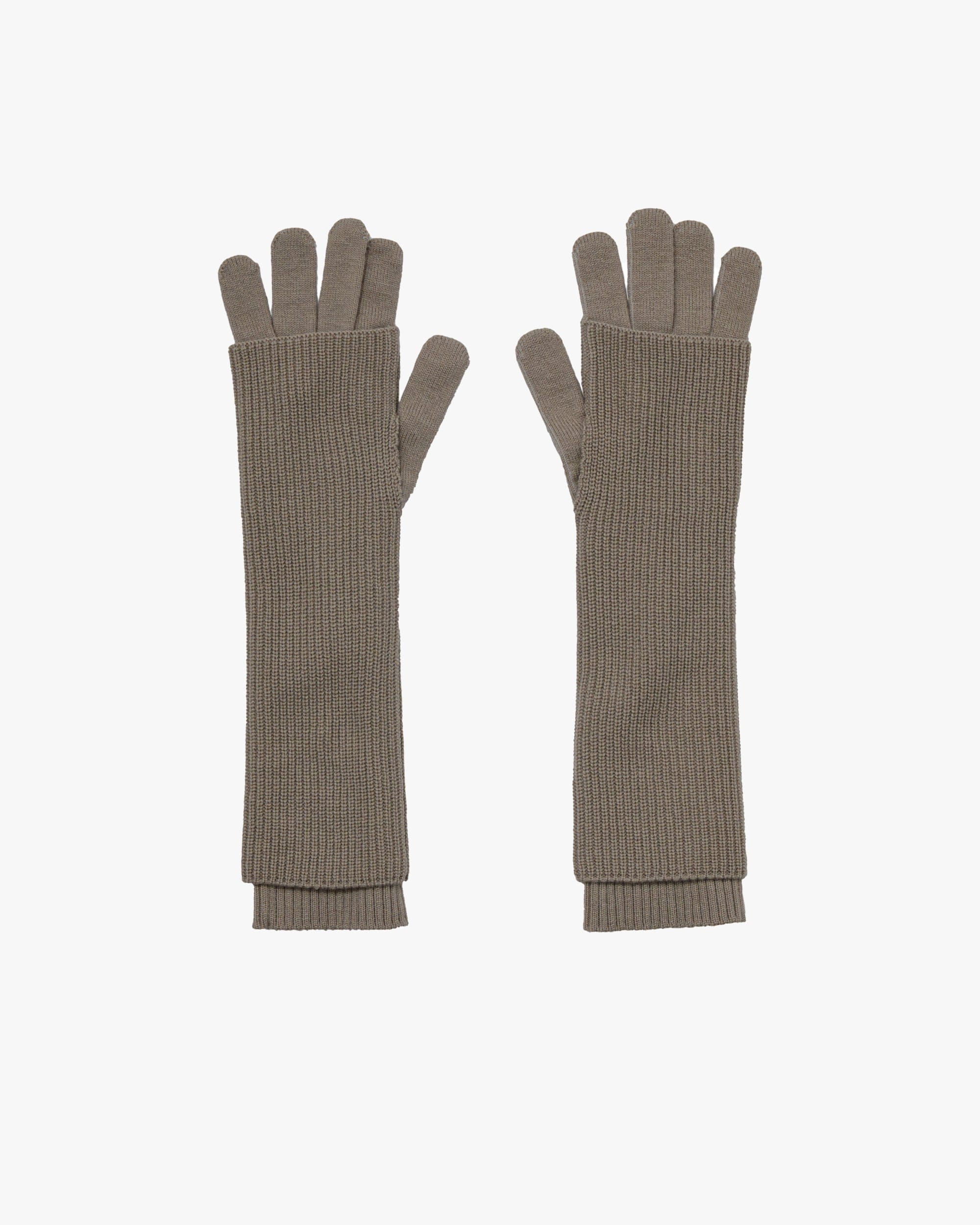 Fine - SALE - Mercerized Fine Wool Knit Layered Gloves