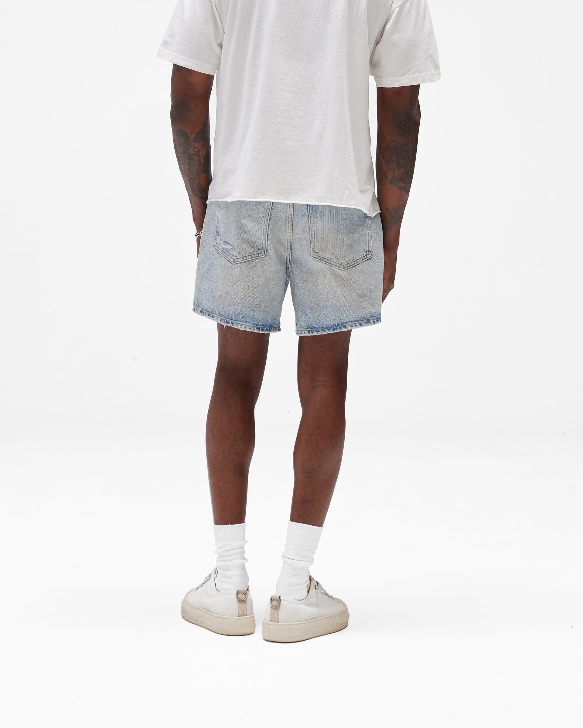 SC26 Busy Doing Nothing Denim Short - Dusty Blue