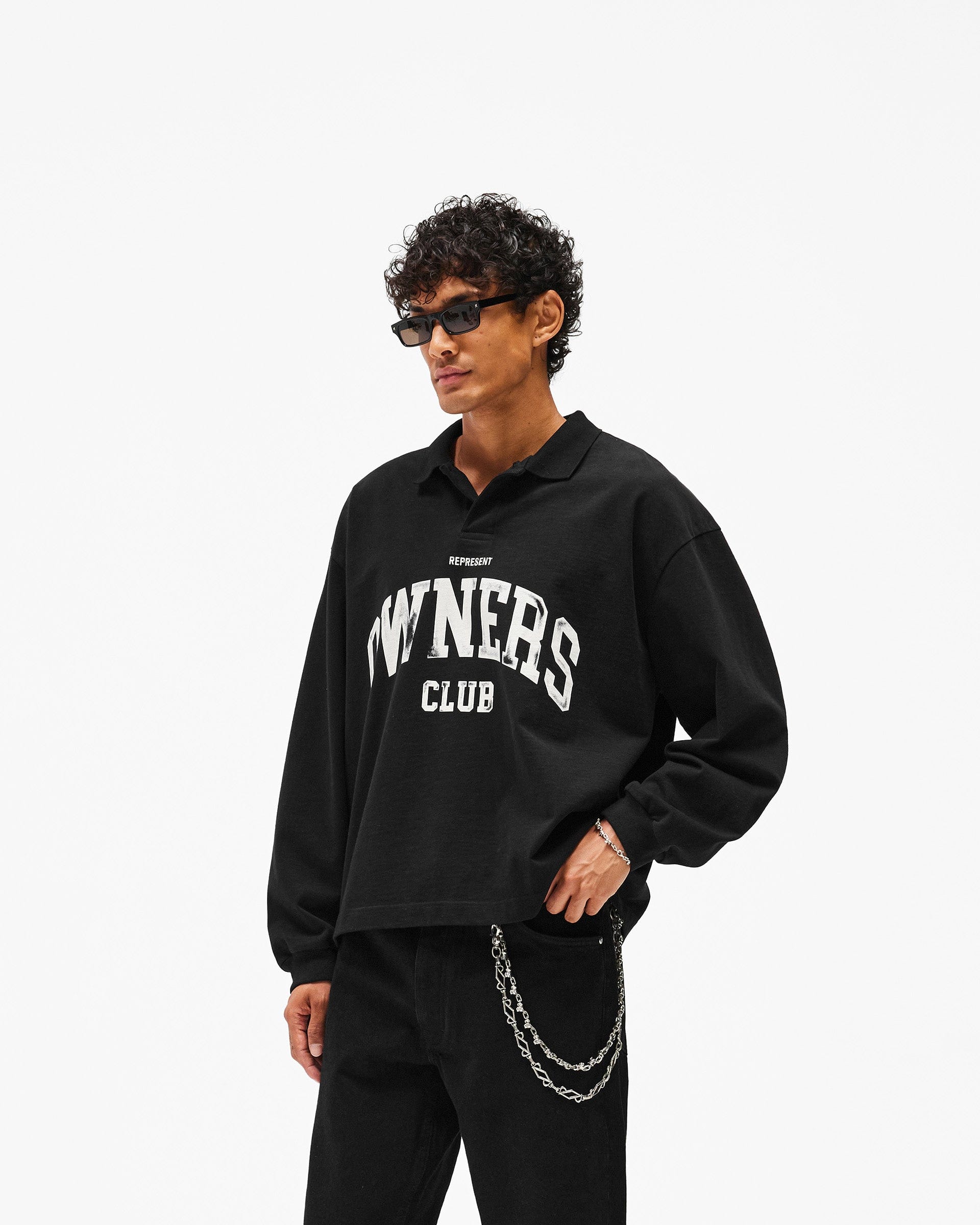 Owners Club Represent Owners Club Rugby Polo - Jet Black