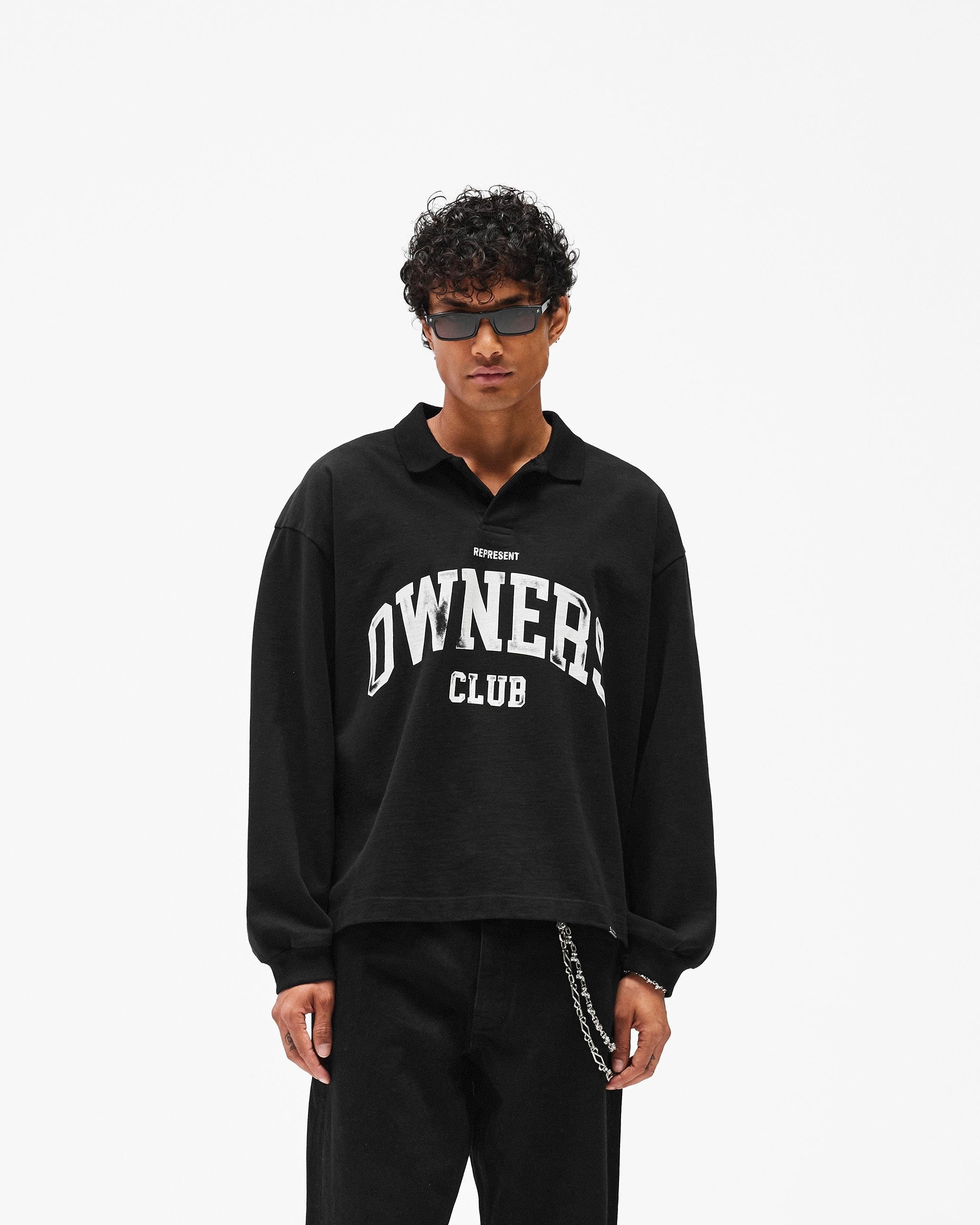 Owners Club Represent Owners Club Rugby Polo - Jet Black
