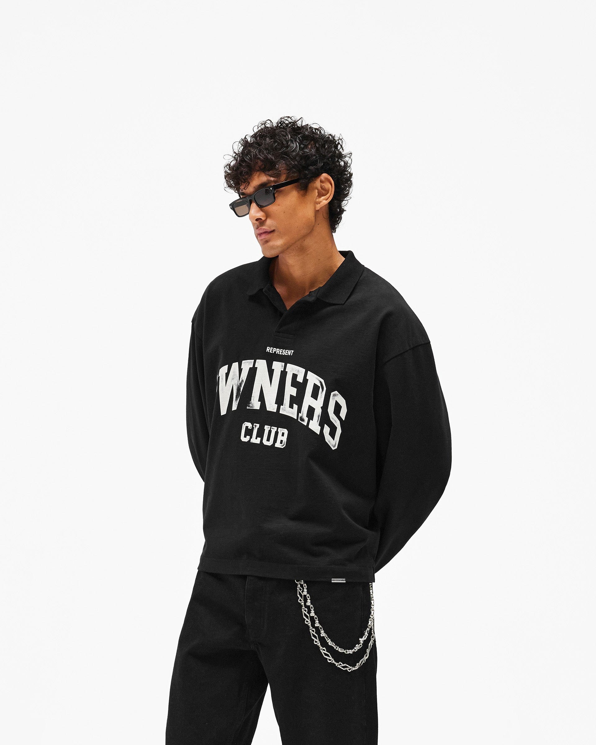 Owners Club Represent Owners Club Rugby Polo - Jet Black
