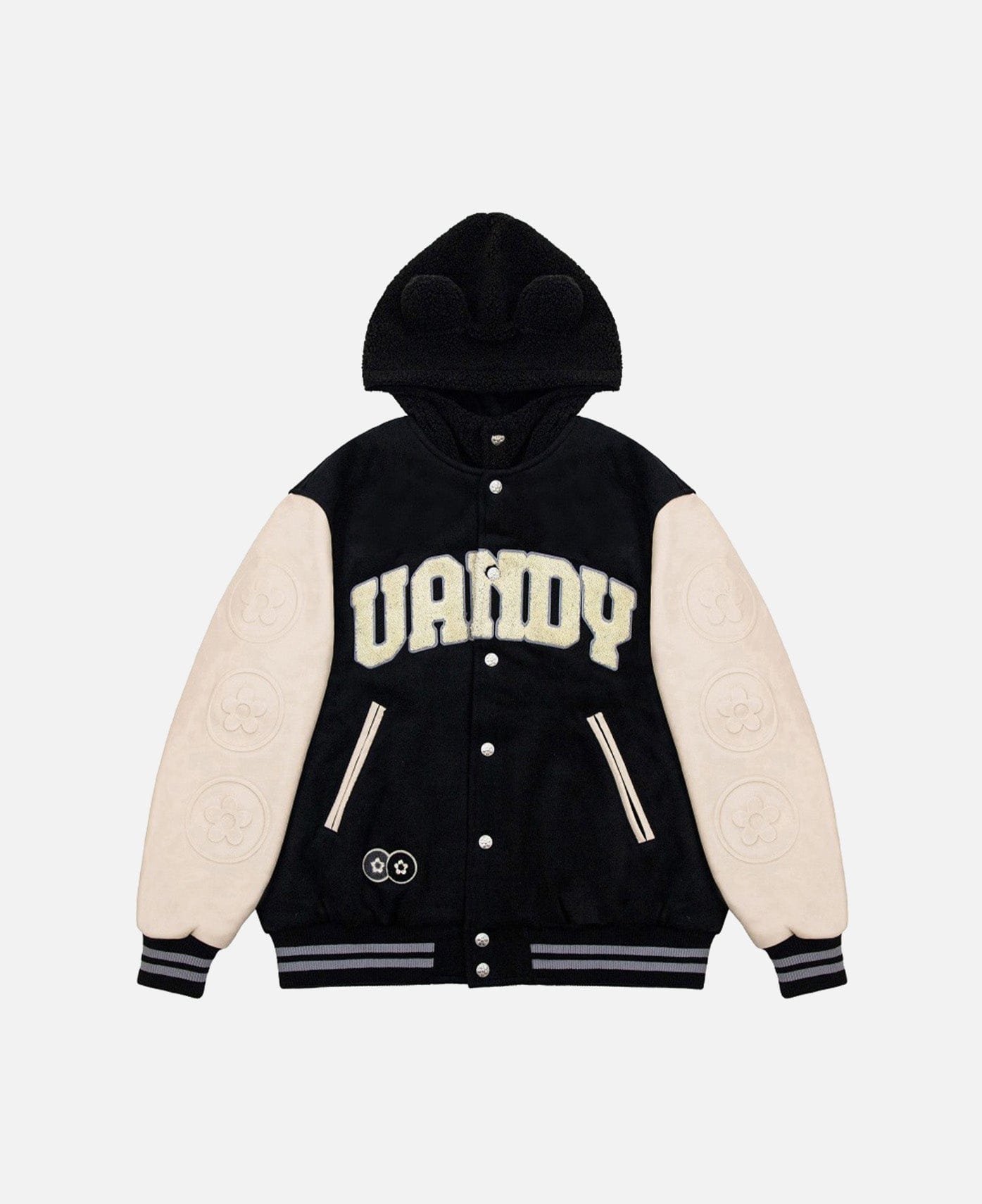 Vandy The Pink Animal Varsity Jacket (Black)