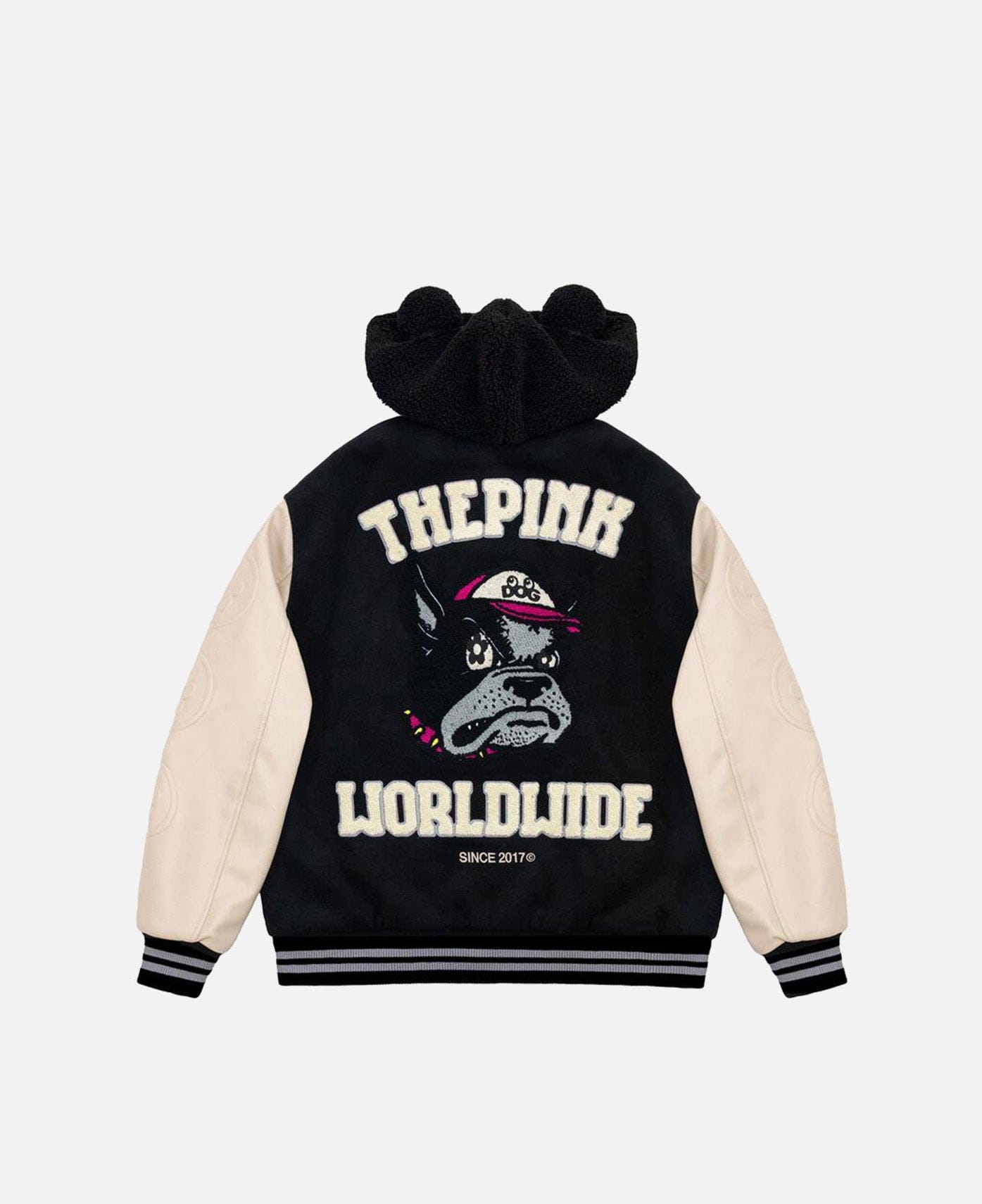 Vandy The Pink Animal Varsity Jacket (Black)