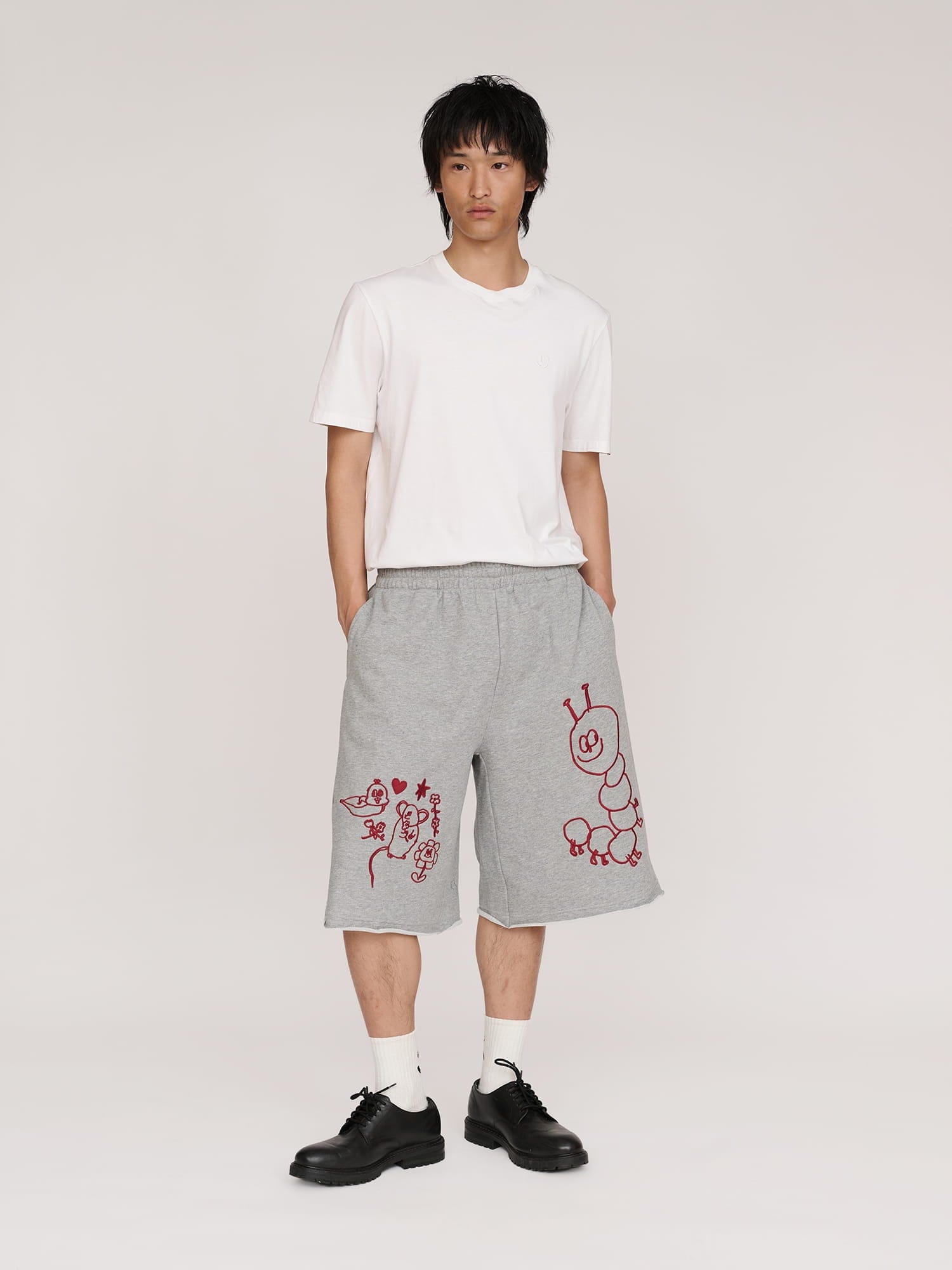 Friends Creepy Friends Grey Marl Shorts