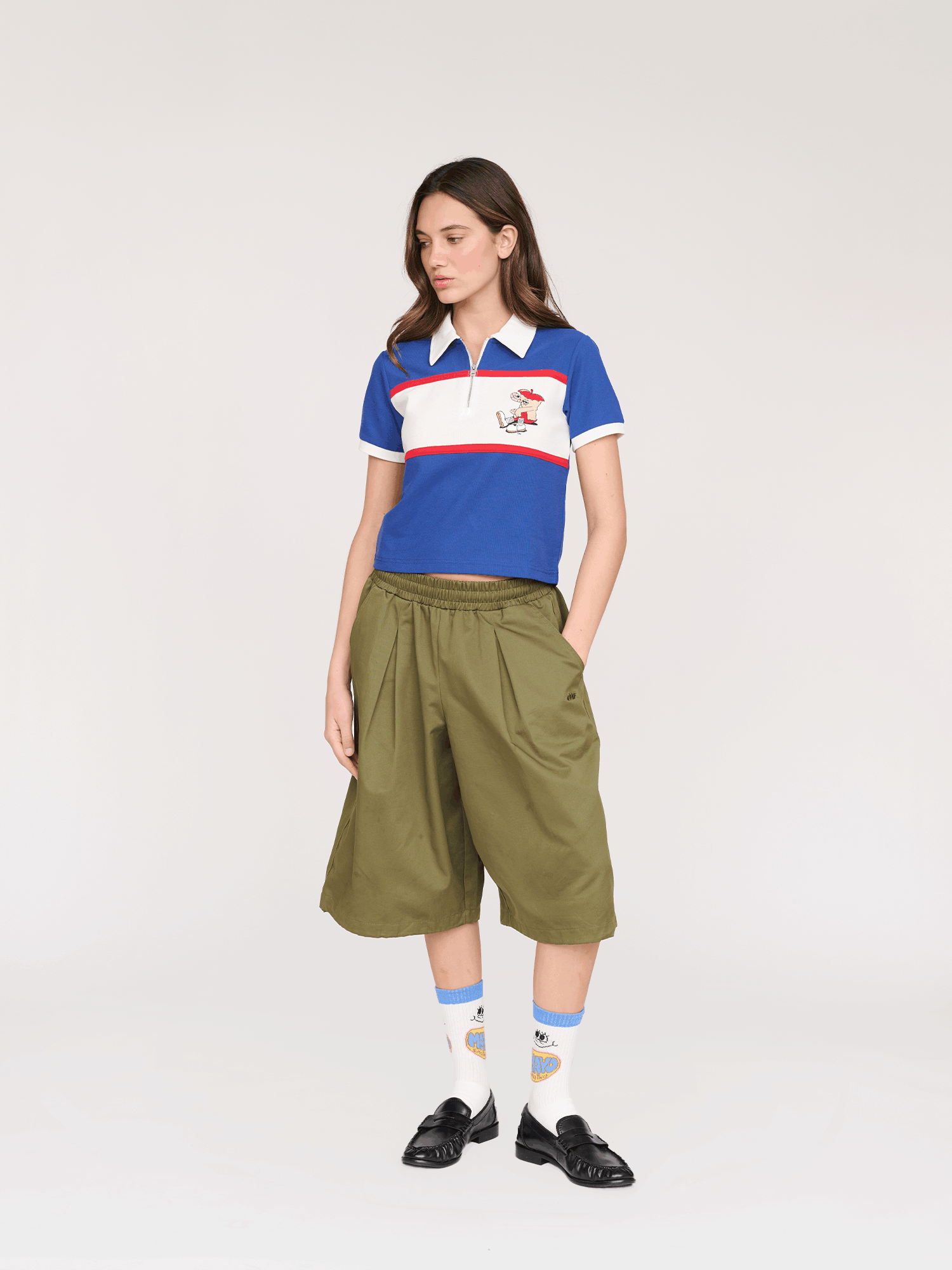 LAUREN LO x Lauren Martin Apple Zip Polo