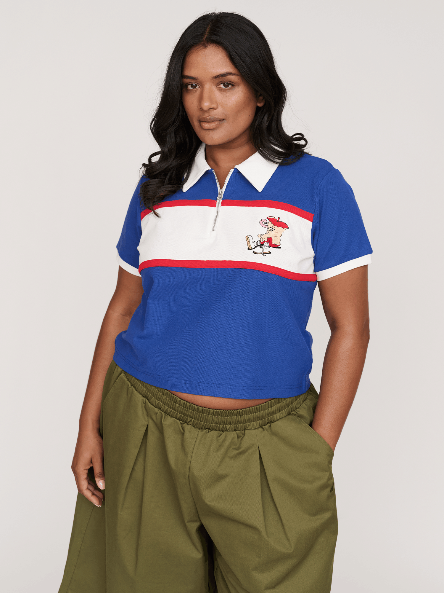 LAUREN LO x Lauren Martin Apple Zip Polo