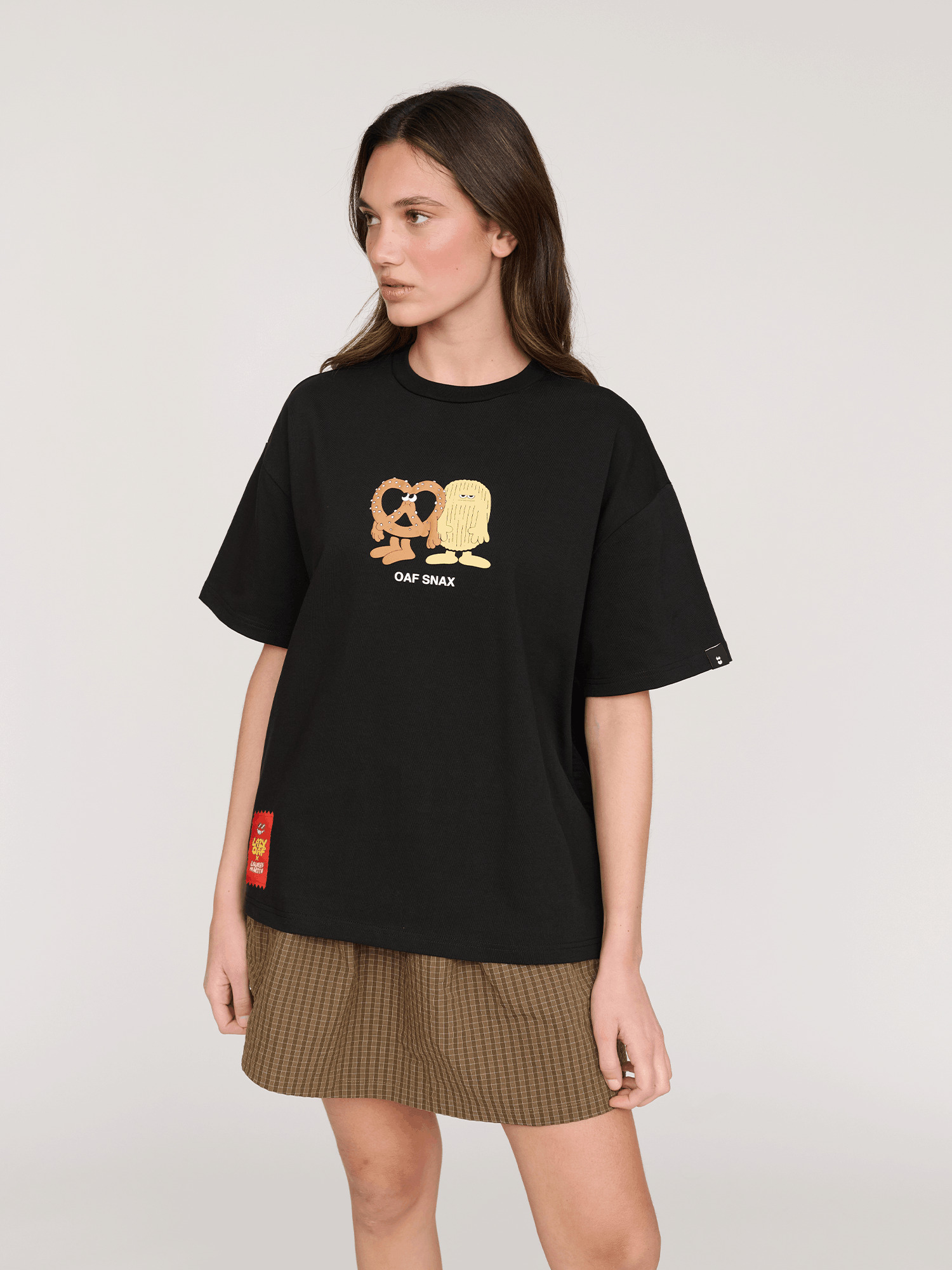 LAUREN LO x Lauren Martin Oaf Snax Black T - Shirt