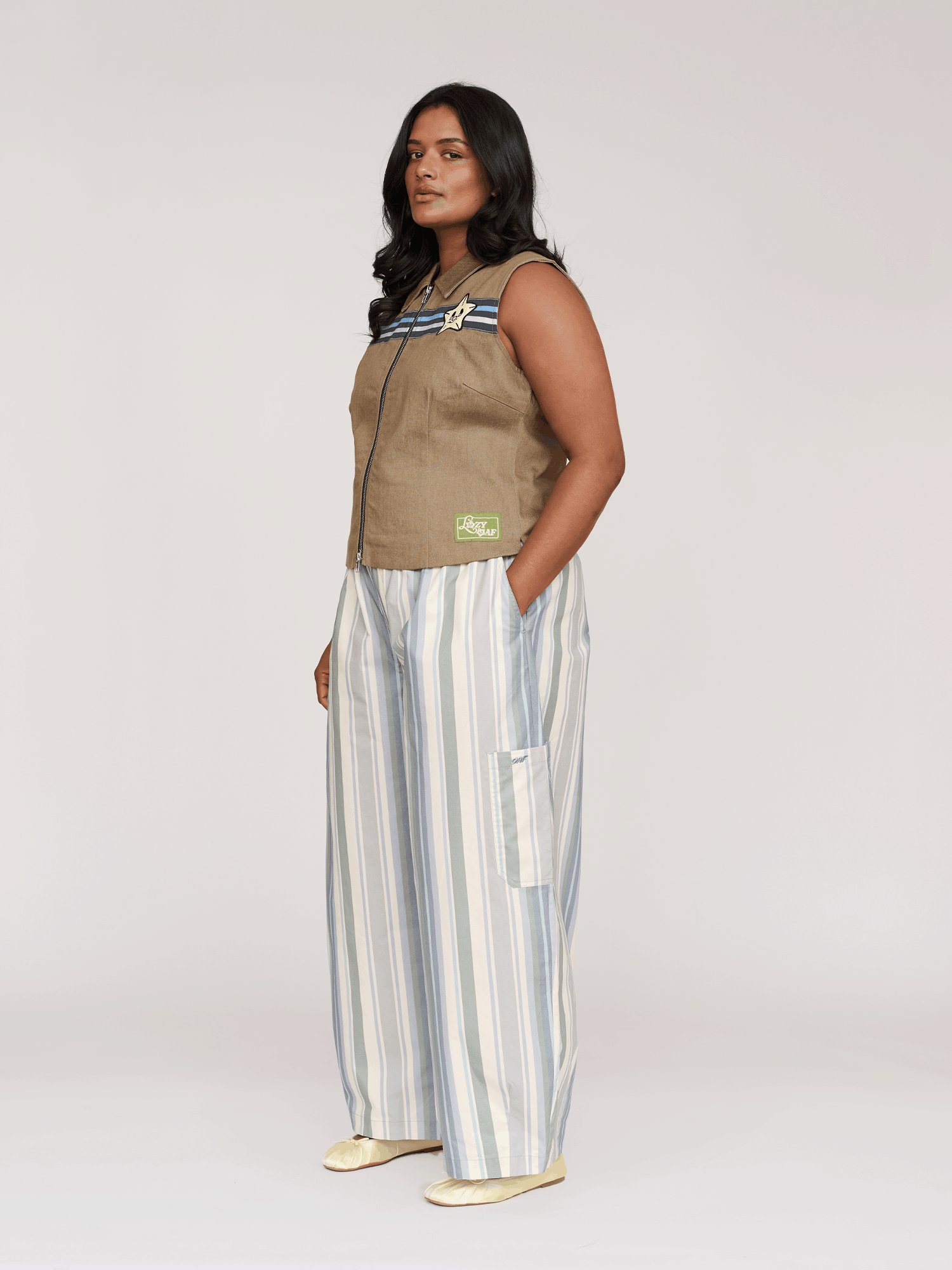 Lazy Oaf Bev Super Stripey Barrel Trousers