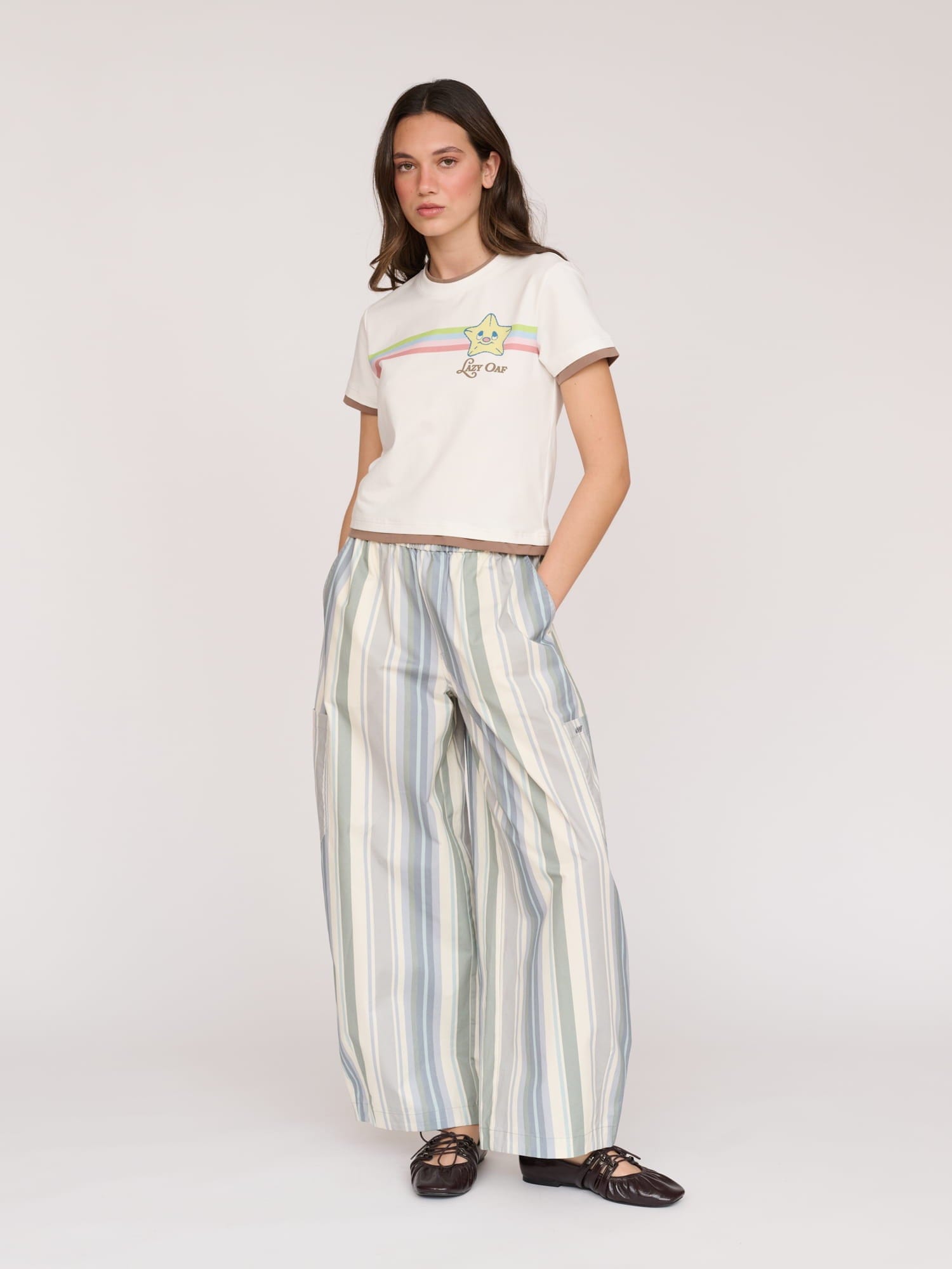 Lazy Oaf Bev Super Stripey Barrel Trousers