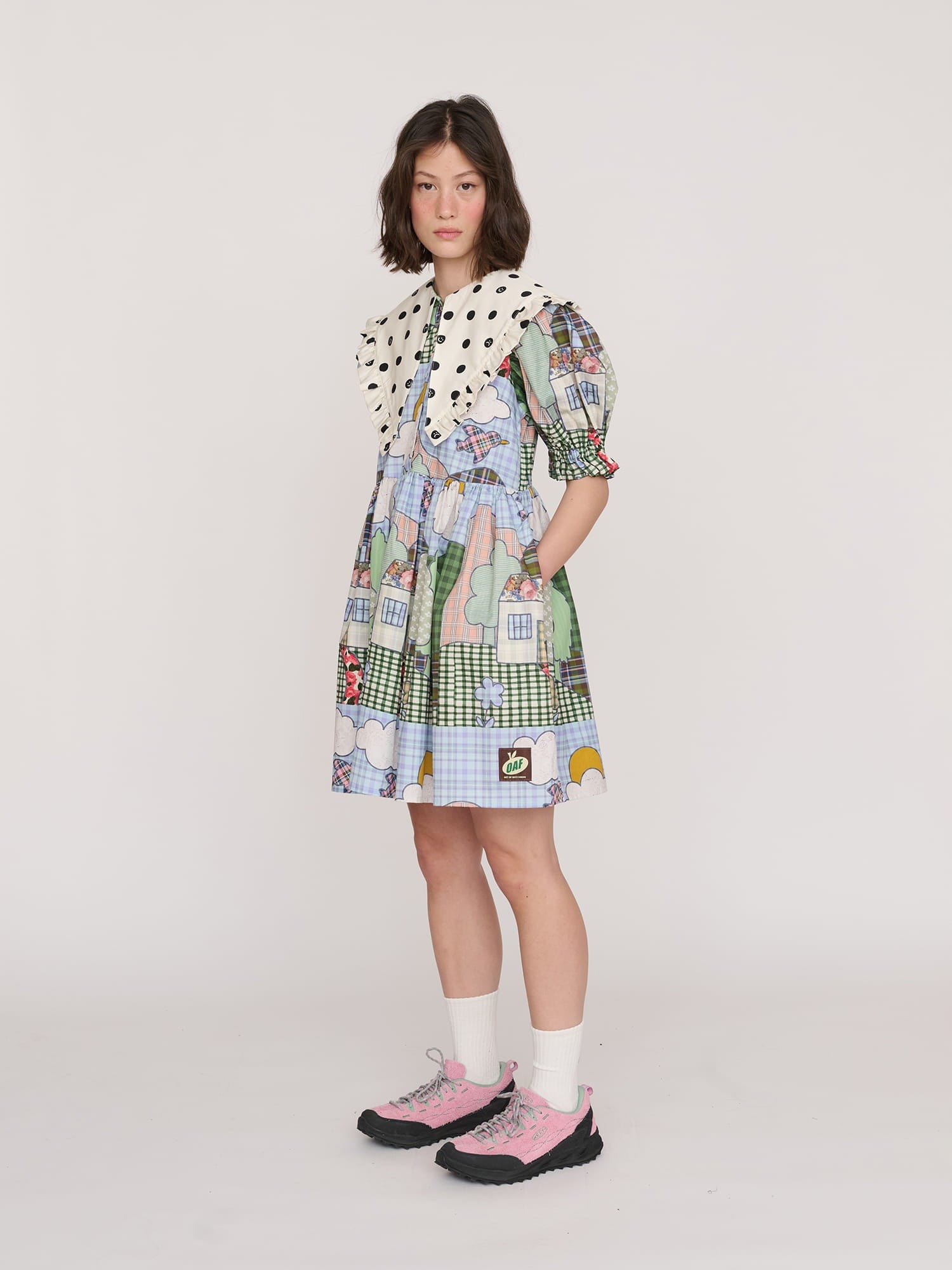 Lazy Oaf Fete Games Ruffle Collar Dress