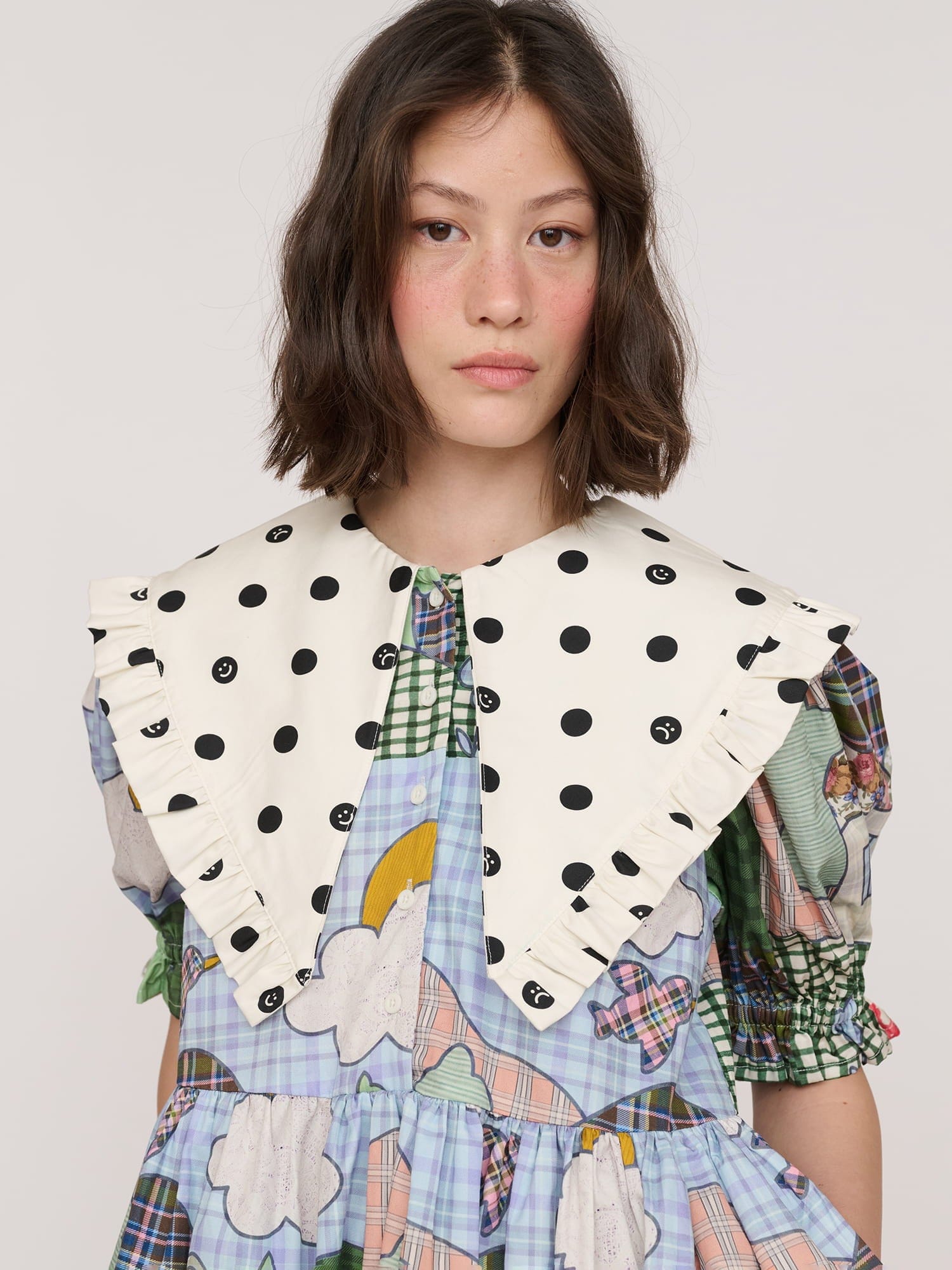 Lazy Oaf Fete Games Ruffle Collar Dress