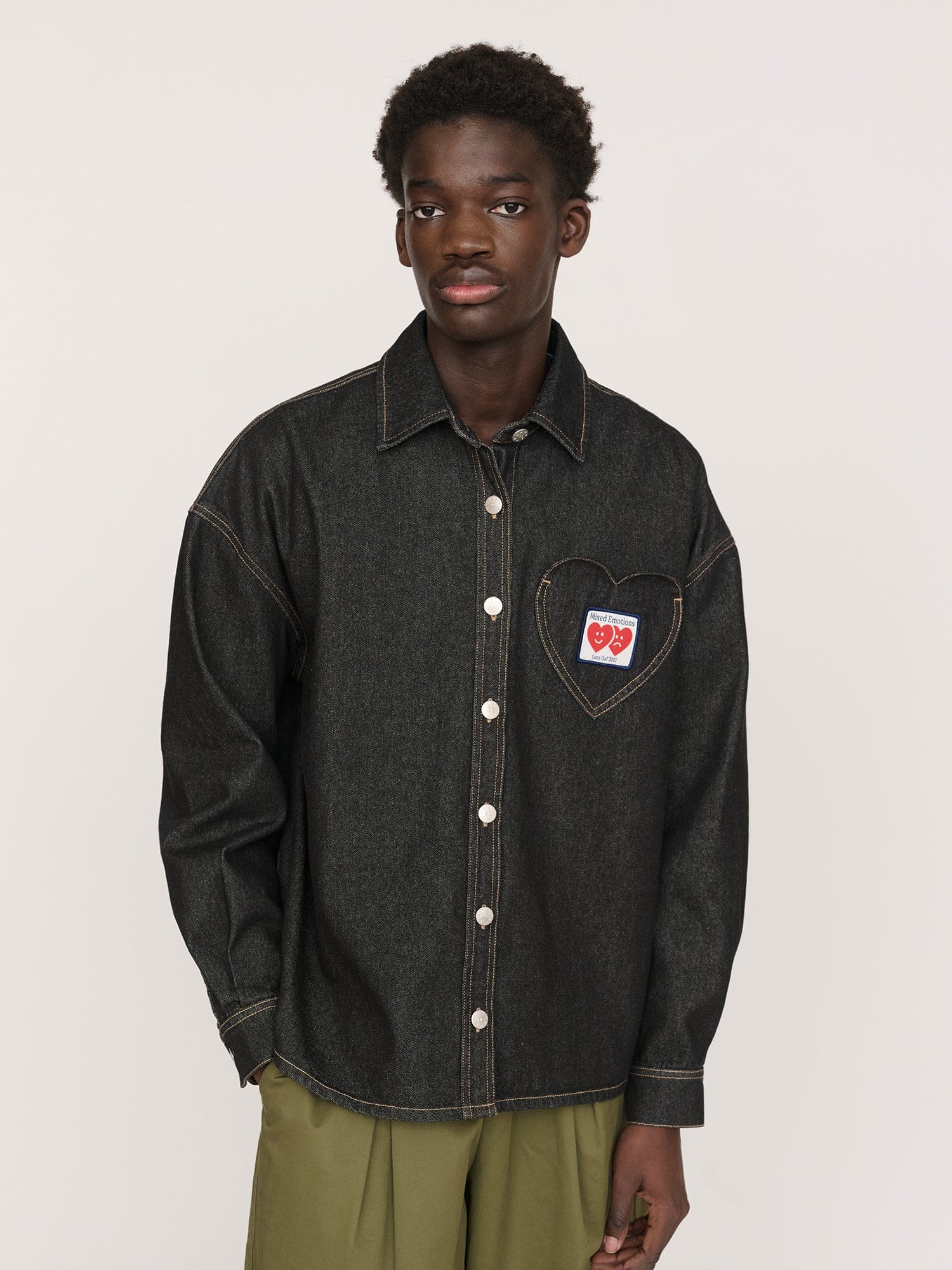 Lazy Oaf Heart Pocket Denim Shirt