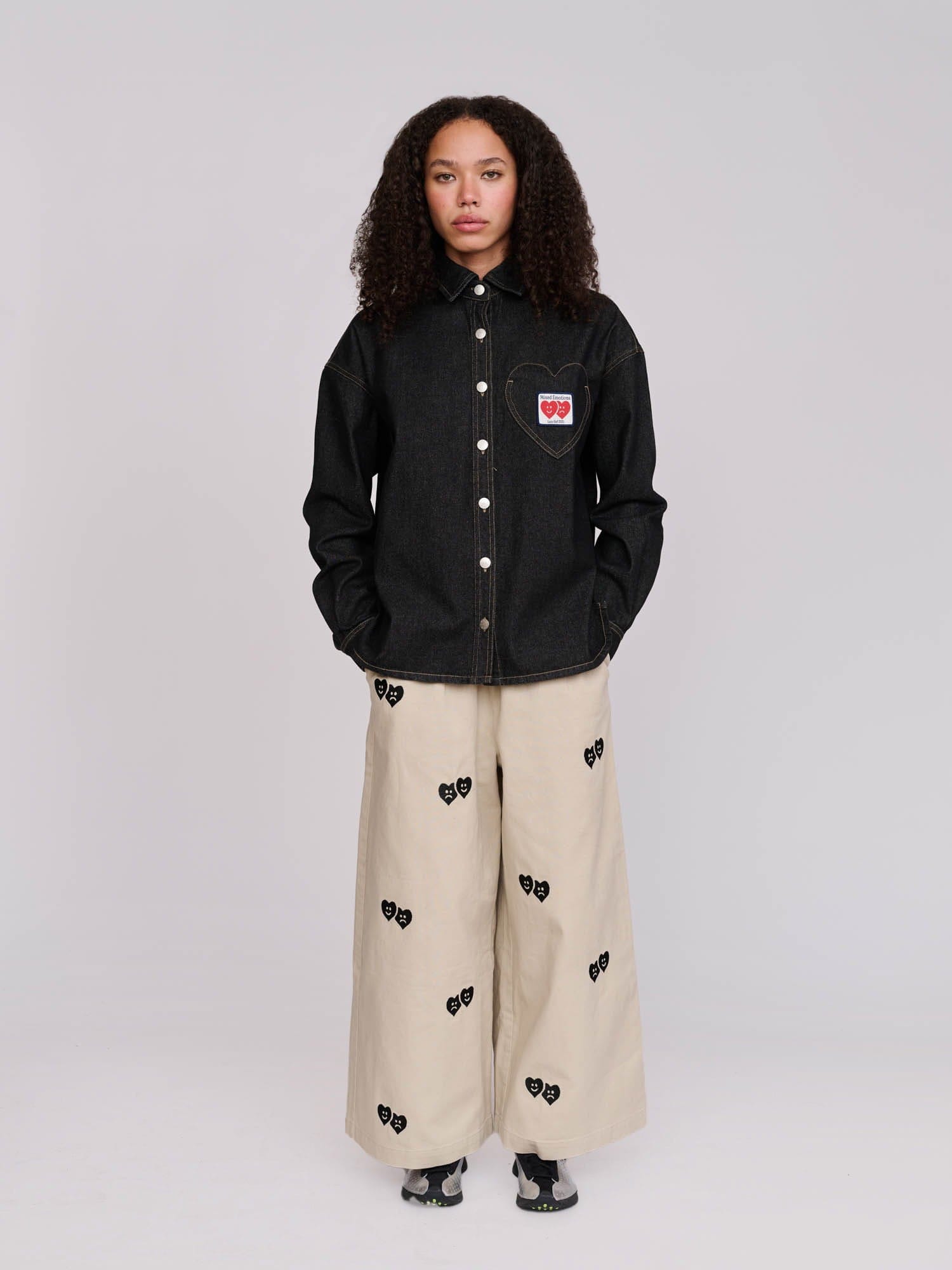 Lazy Oaf Heart Pocket Denim Shirt